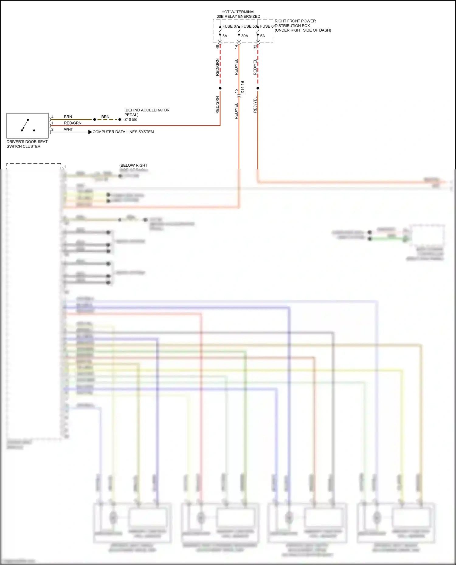BMW X7 G07 (2018-2022) w/ multi- function seat wiring diagram  (1 of 8)