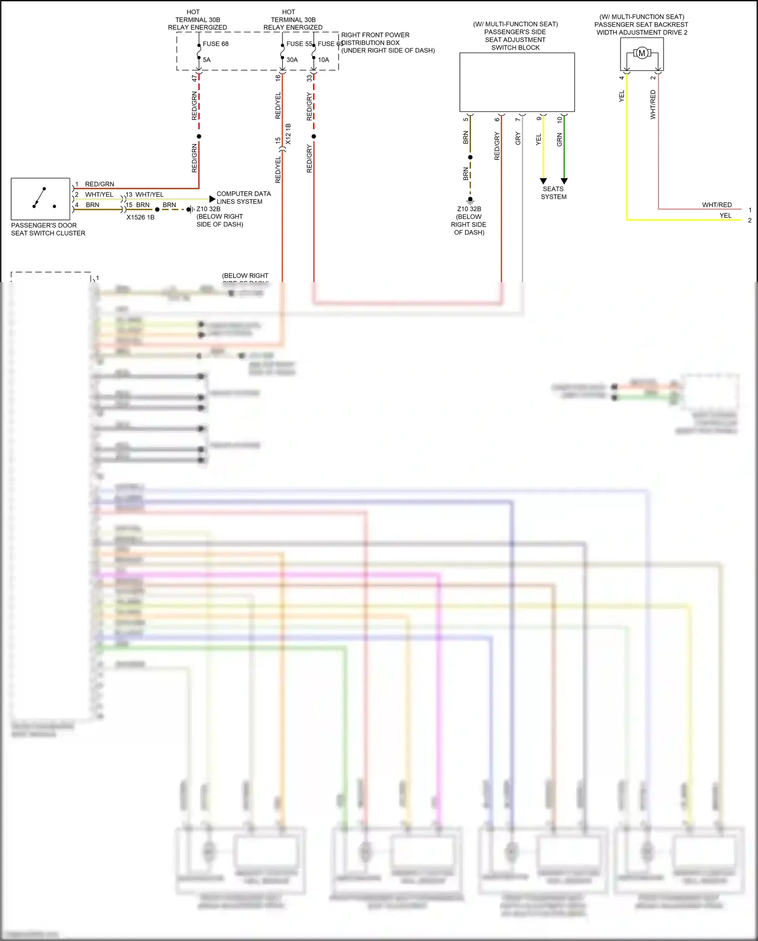 BMW X7 G07 (2018-2022) w/ multi- function seat wiring diagram  (6 of 8)