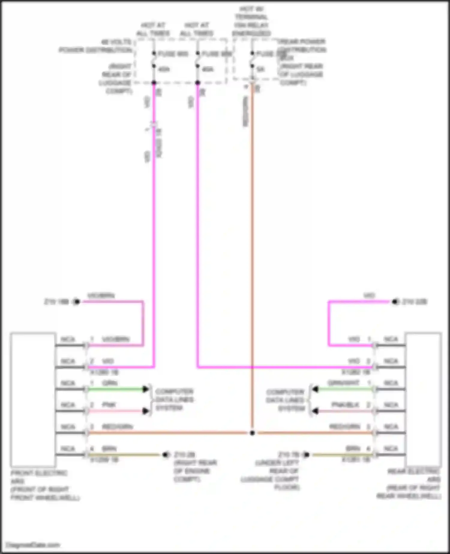 XM BMW G09 (2022-2024): Electric active roll stabilization circuit