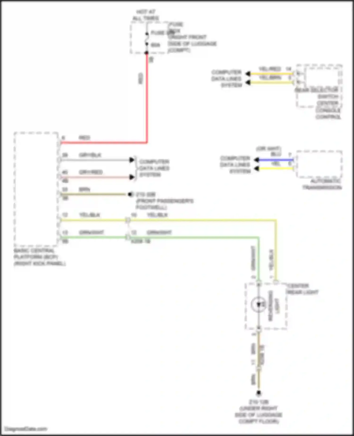 XM BMW G09 (2022-2024): Backup lamps circuit