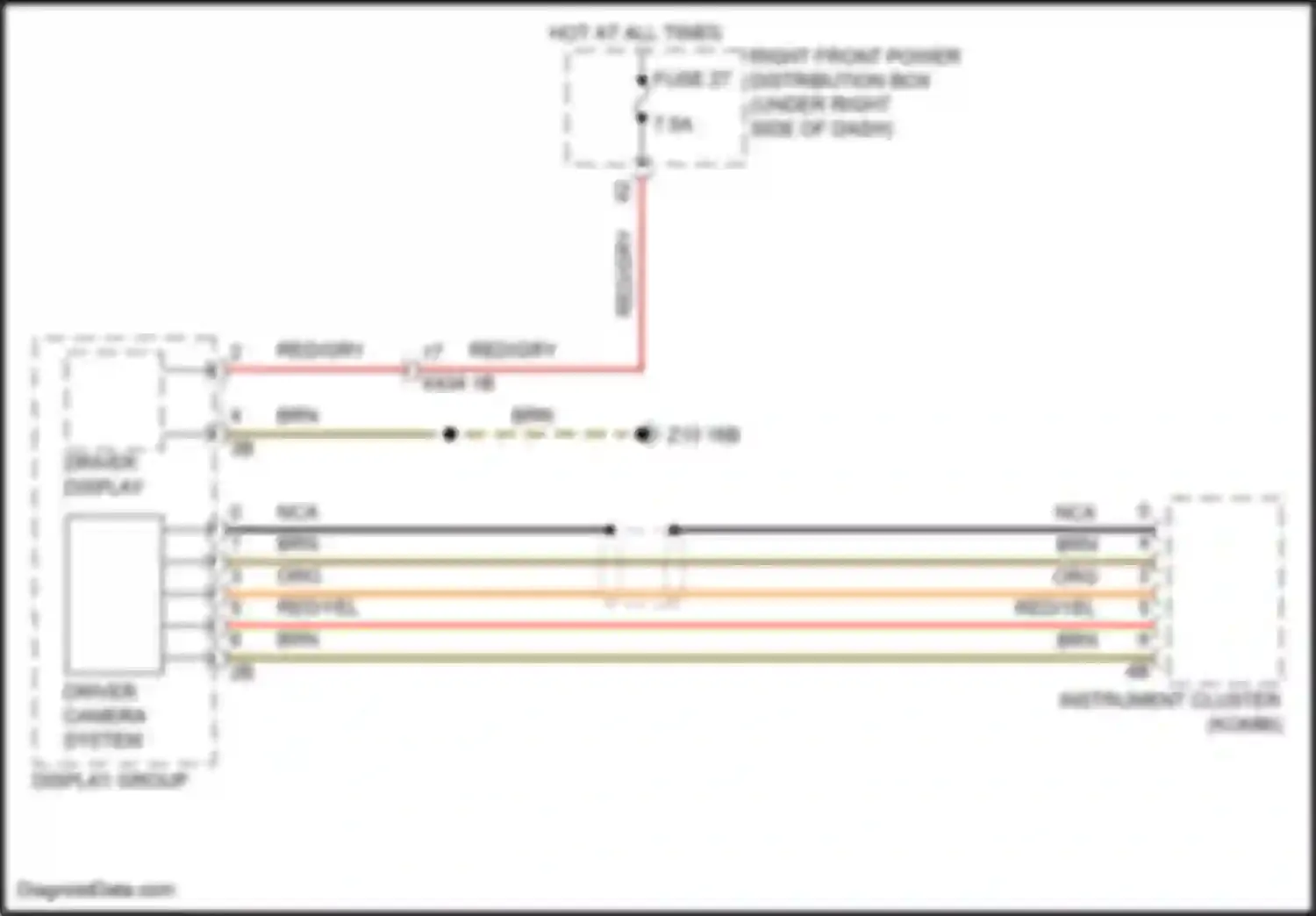 XM BMW G09 (2022-2024): Driver camera circuit