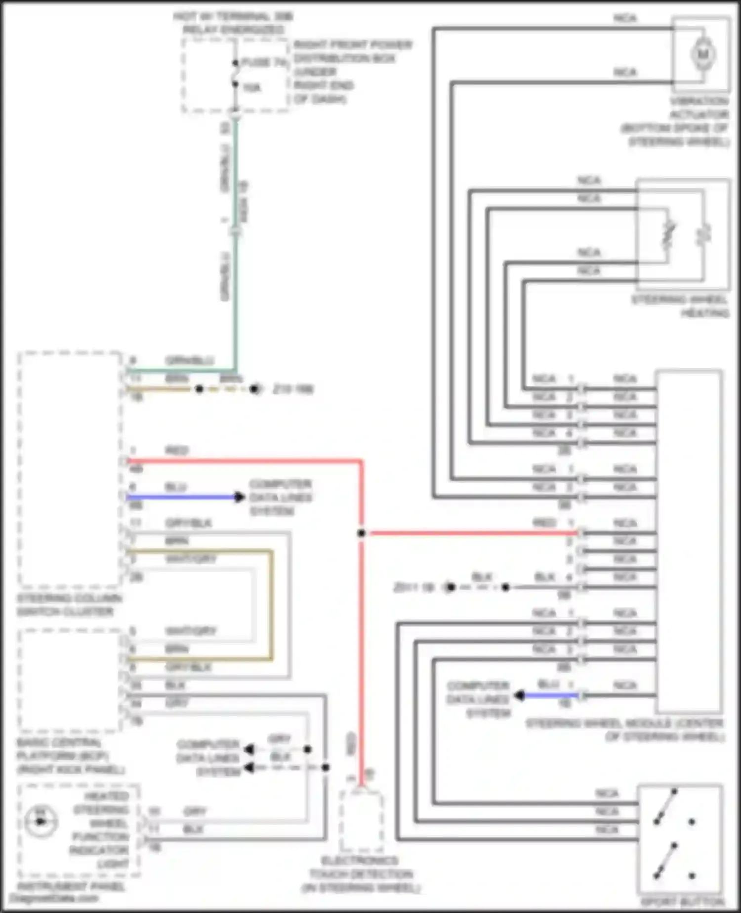 XM BMW G09 (2022-2024): Heated steering wheel circuit