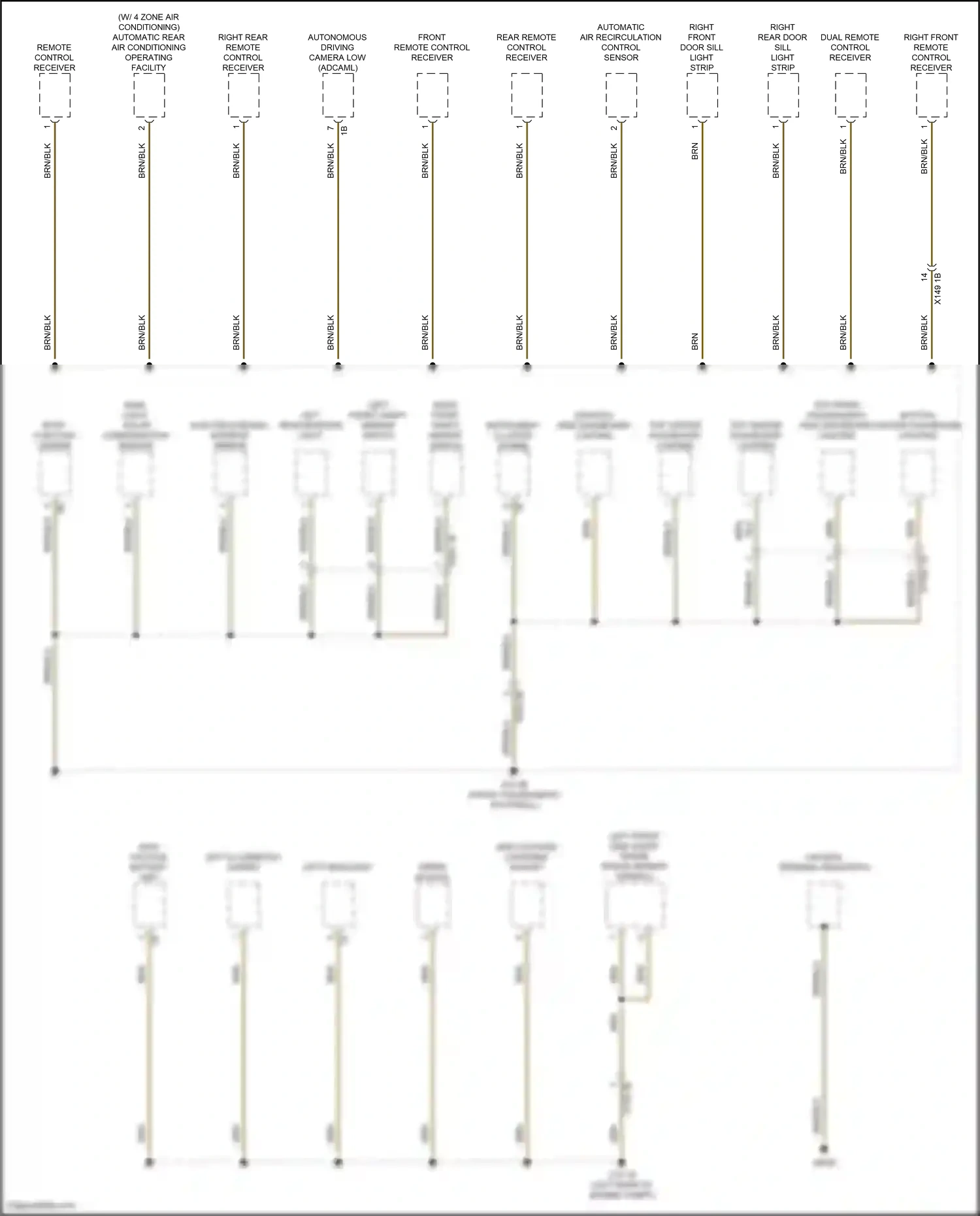 BMW XM G09 (2022-2024) automatic air recirculation control sensor wiring diagram  (2 of 3)