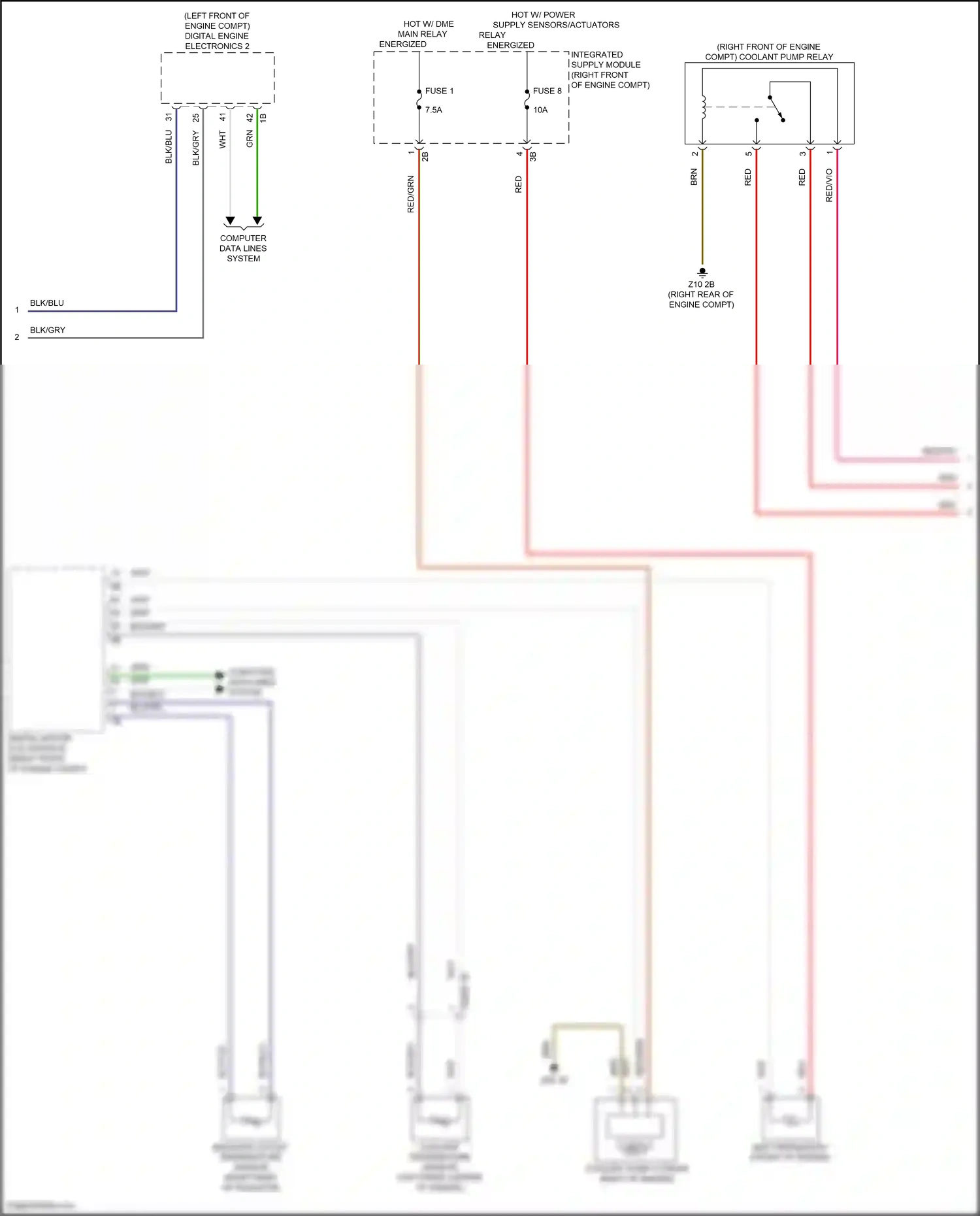 BMW XM G09 (2022-2024) digital engine electronics 2 wiring diagram  (1 of 5)