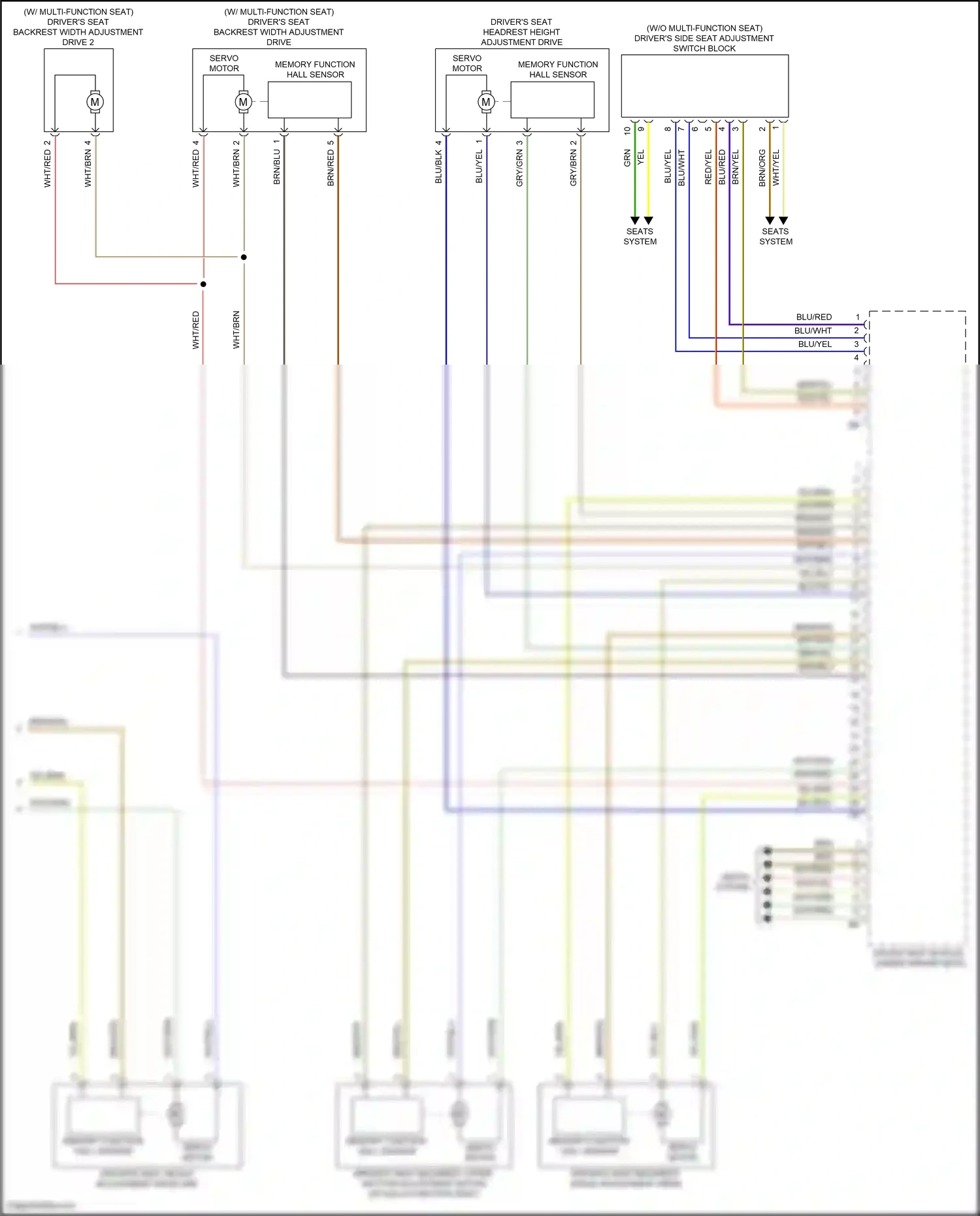 BMW XM G09 (2022-2024) memory function hall sensor wiring diagram  (2 of 4)