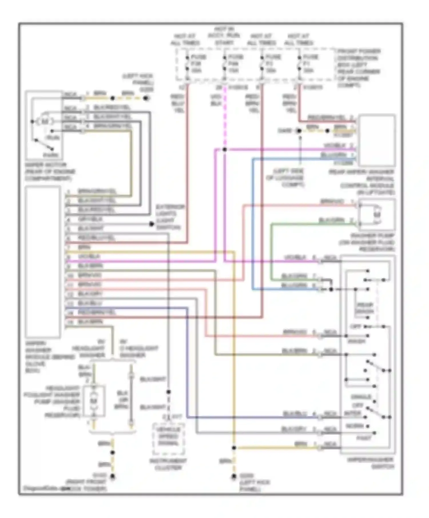 Z3 BMW E36 facelift (2000-2002): Wiper/washer circuit, coupe