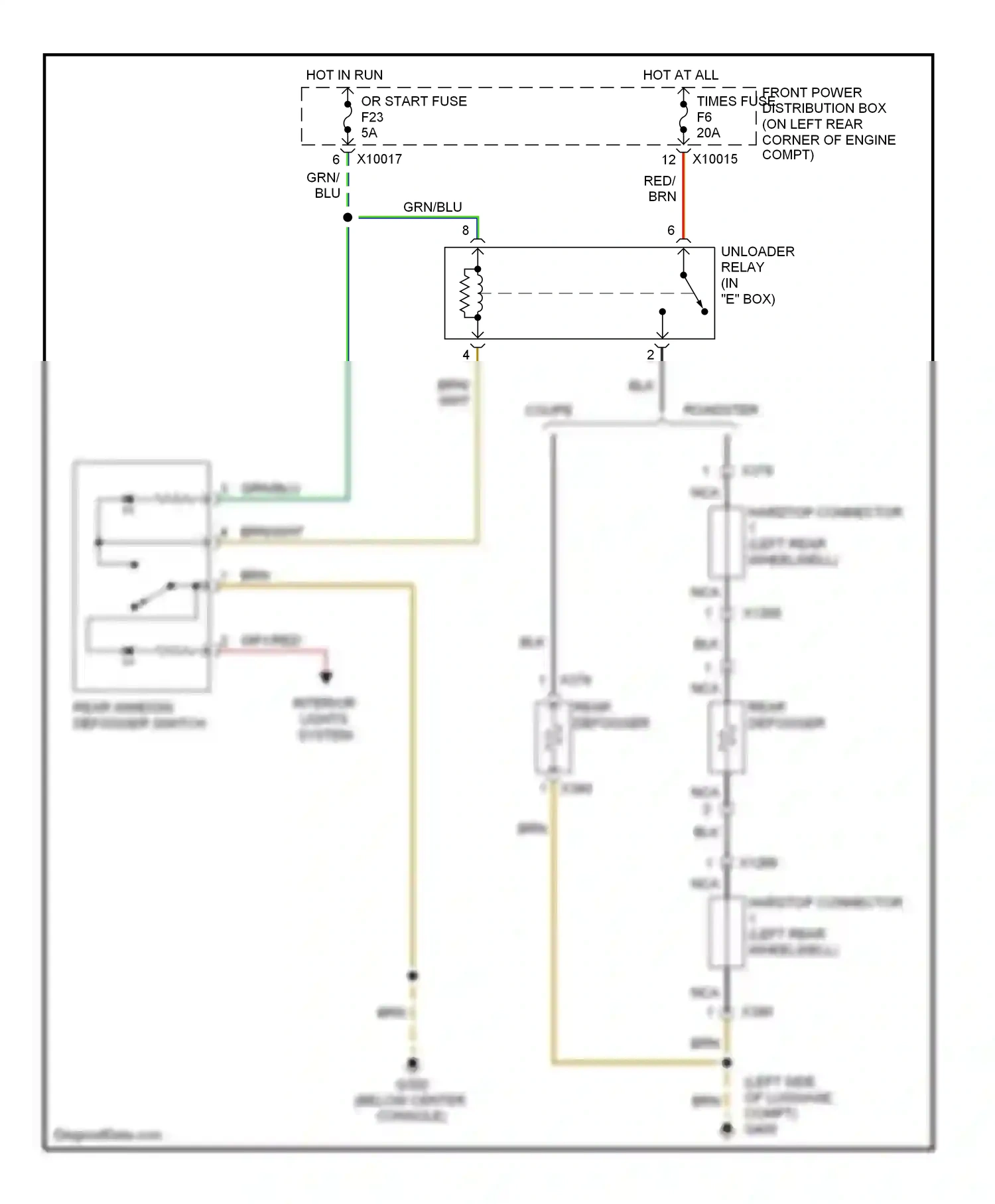 Wiring diagram blk for BMW Z3 E36 facelift (2000-2002) (4 of 40)