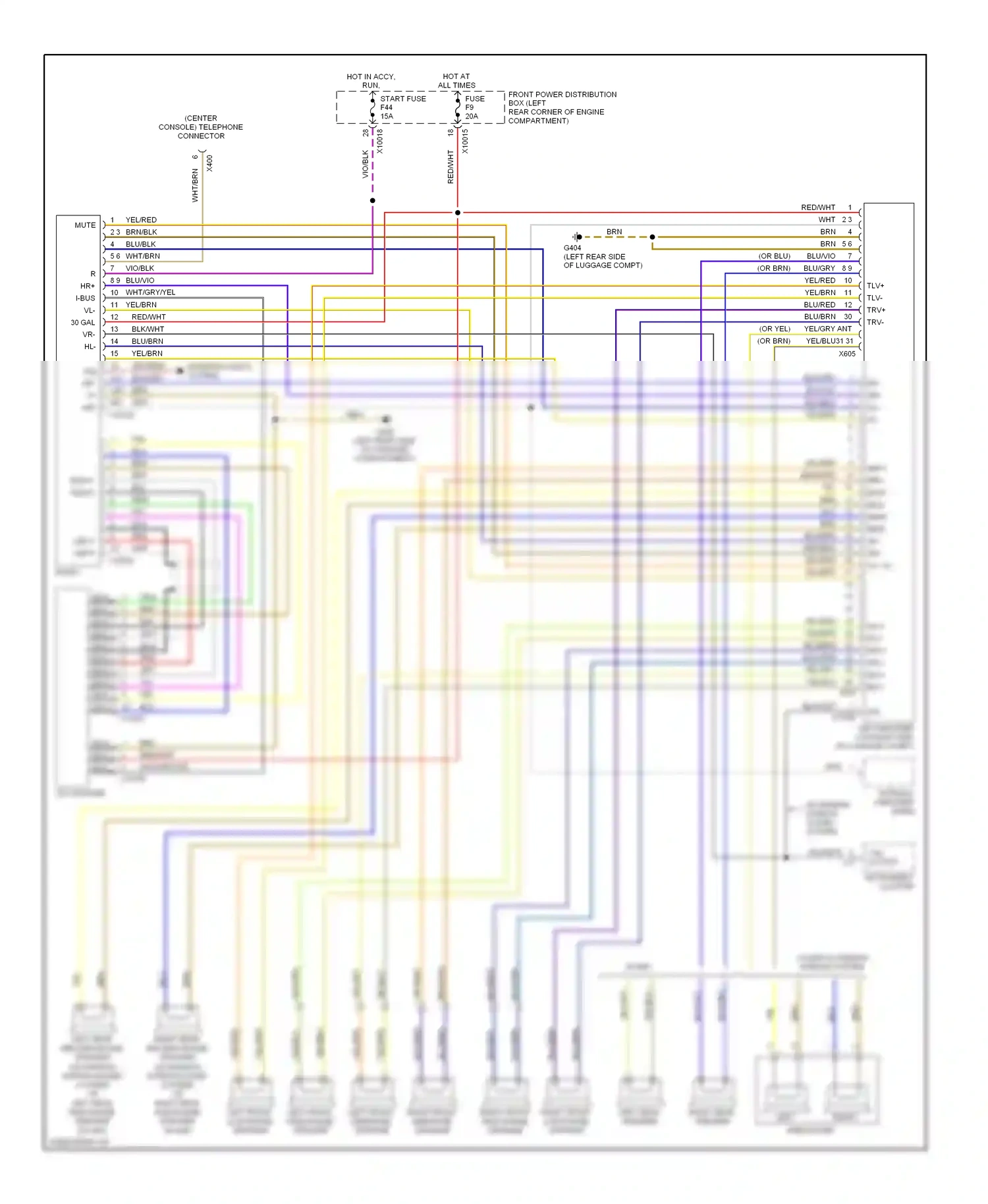 Wiring diagram blu/vio for BMW Z3 E36 facelift (2000-2002) (4 of 6)