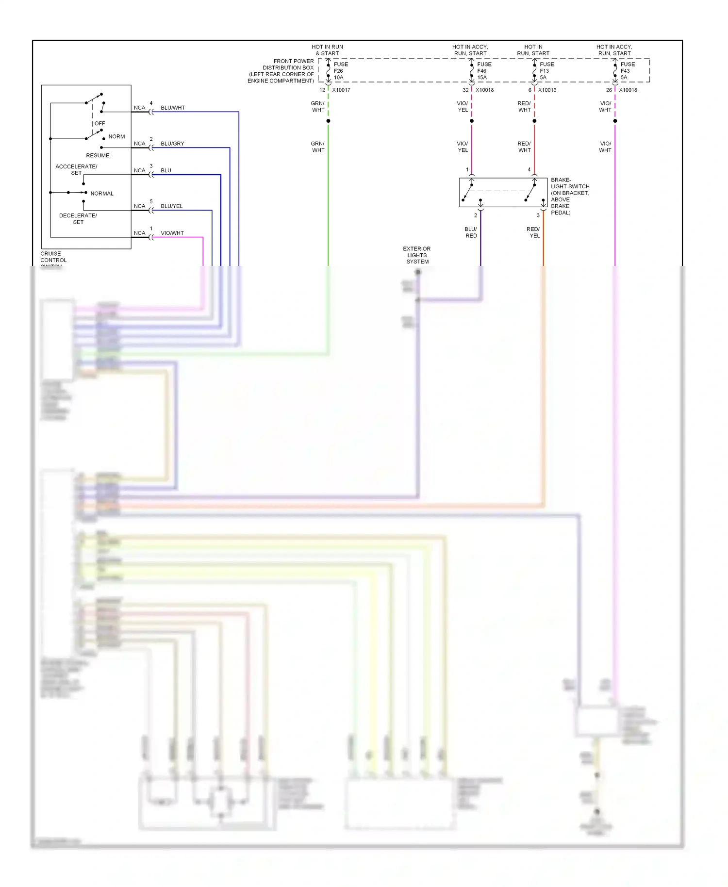 Wiring diagram blu/yel for BMW Z3 E36 facelift (2000-2002) (2 of 3)