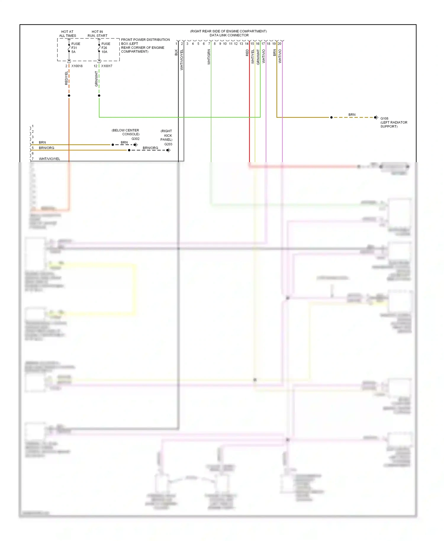 Wiring diagram board computer for BMW Z3 E36 facelift (2000-2002) (1 of 3)
