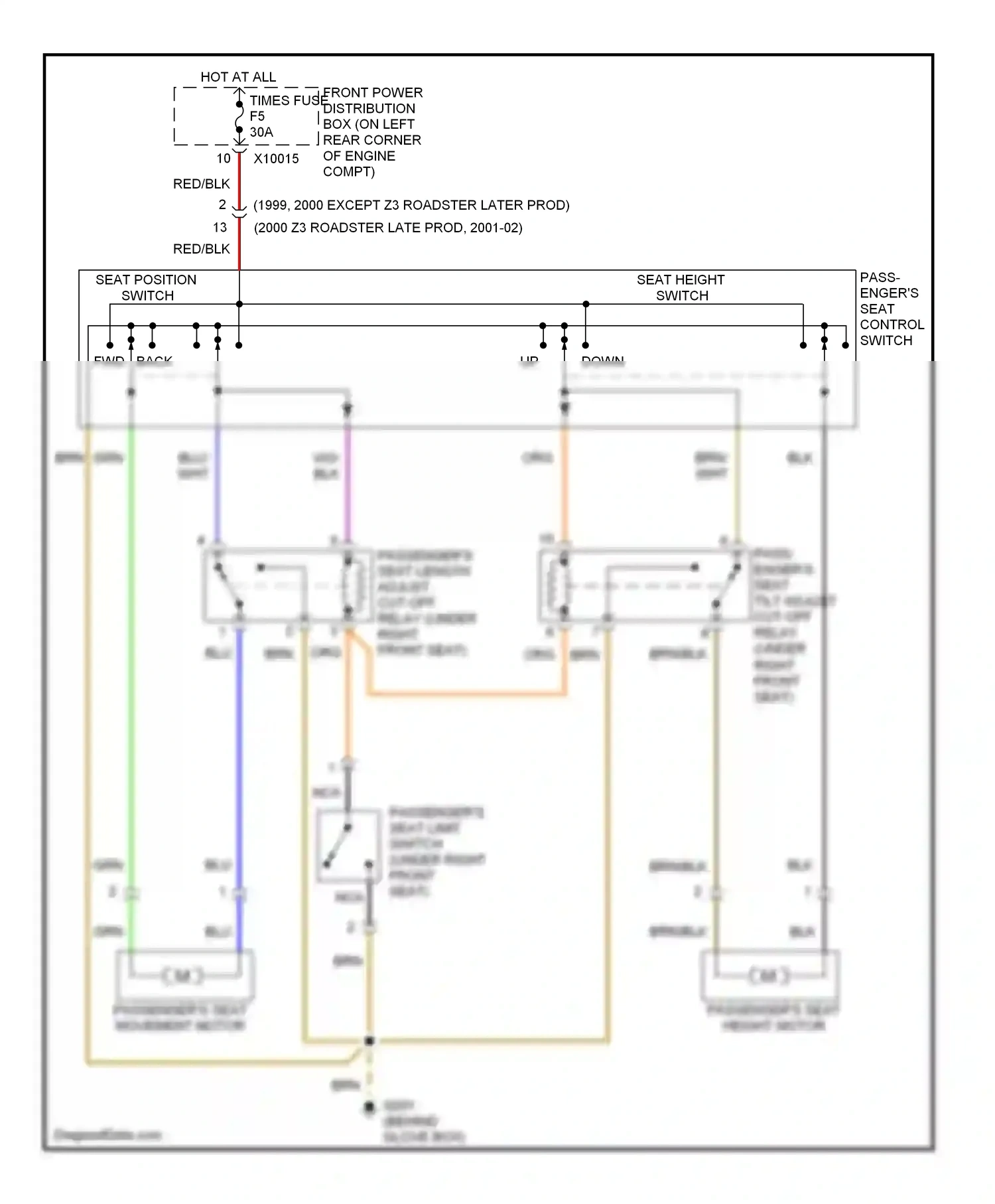 Wiring diagram brn/blk for BMW Z3 E36 facelift (2000-2002) (12 of 18)