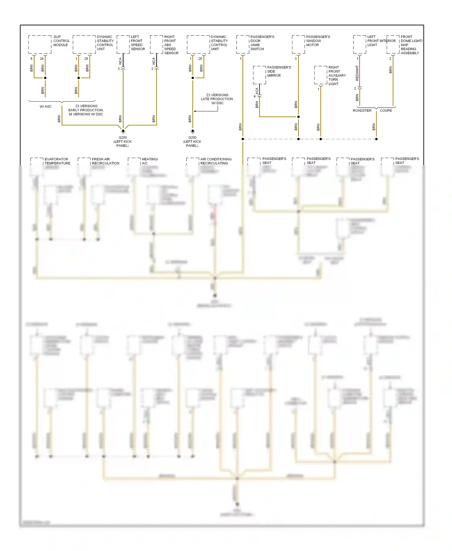 Wiring diagram brn/org for BMW Z3 E36 facelift (2000-2002) (14 of 26)
