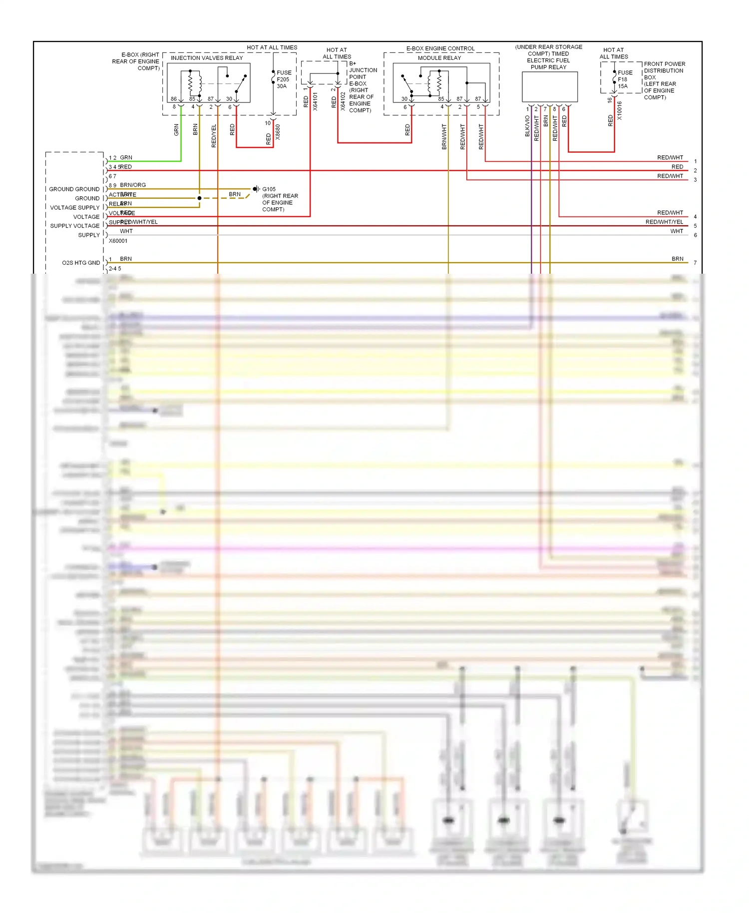 Wiring diagram brn/red for BMW Z3 E36 facelift (2000-2002) (9 of 13)
