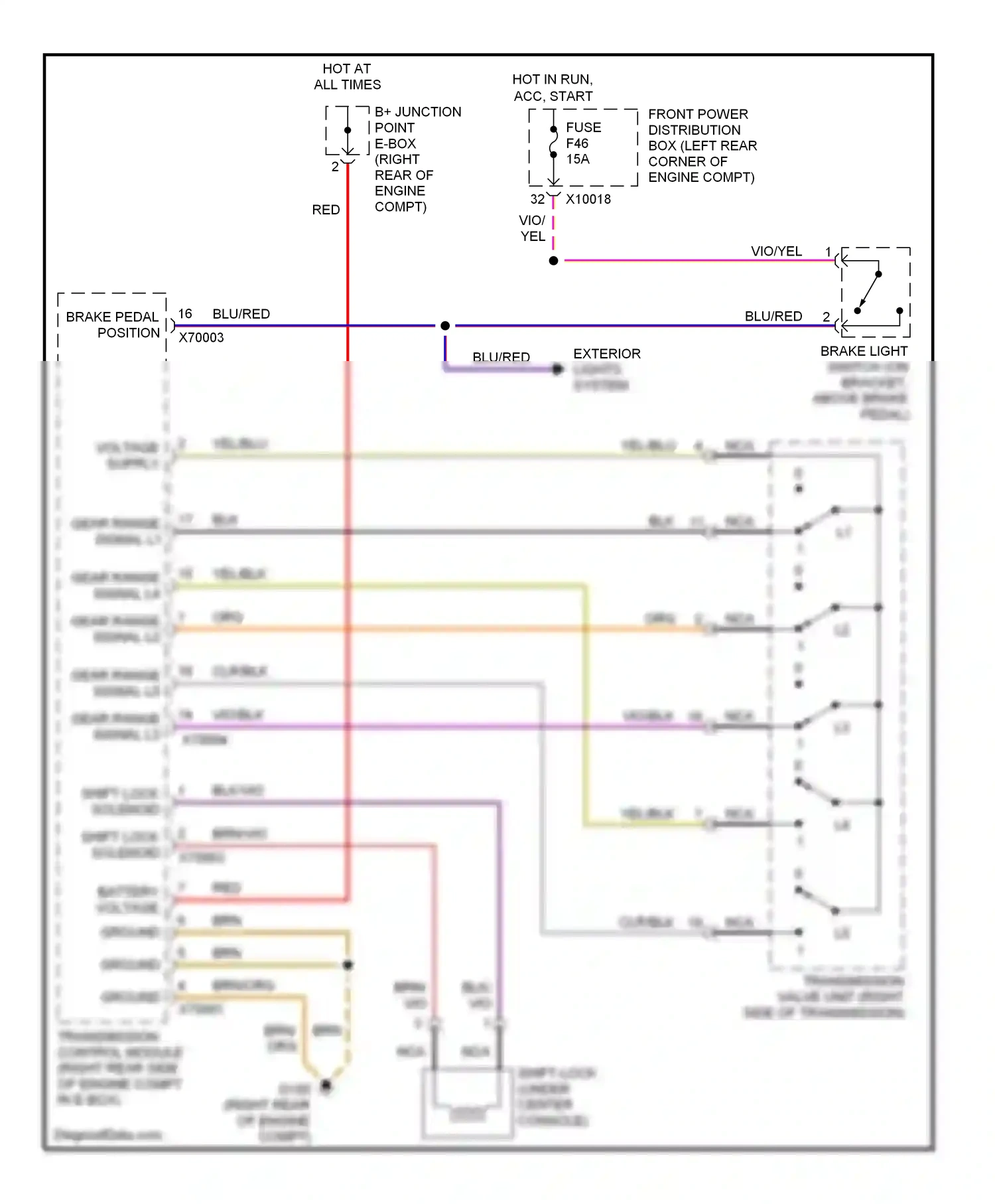 Wiring diagram clr/blk for BMW Z3 E36 facelift (2000-2002) (2 of 2)