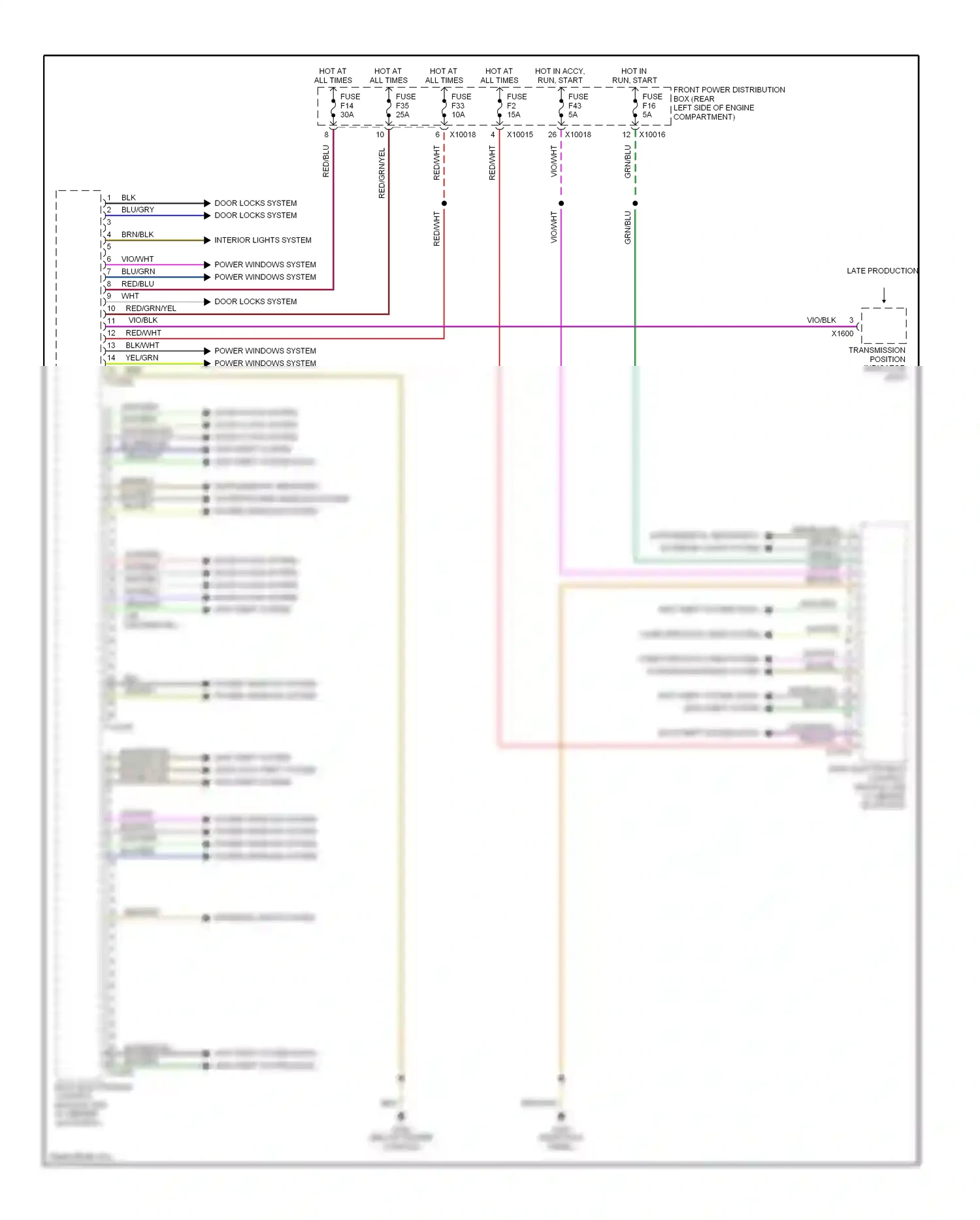 Wiring diagram computer data lines system for BMW Z3 E36 facelift (2000-2002) (2 of 4)