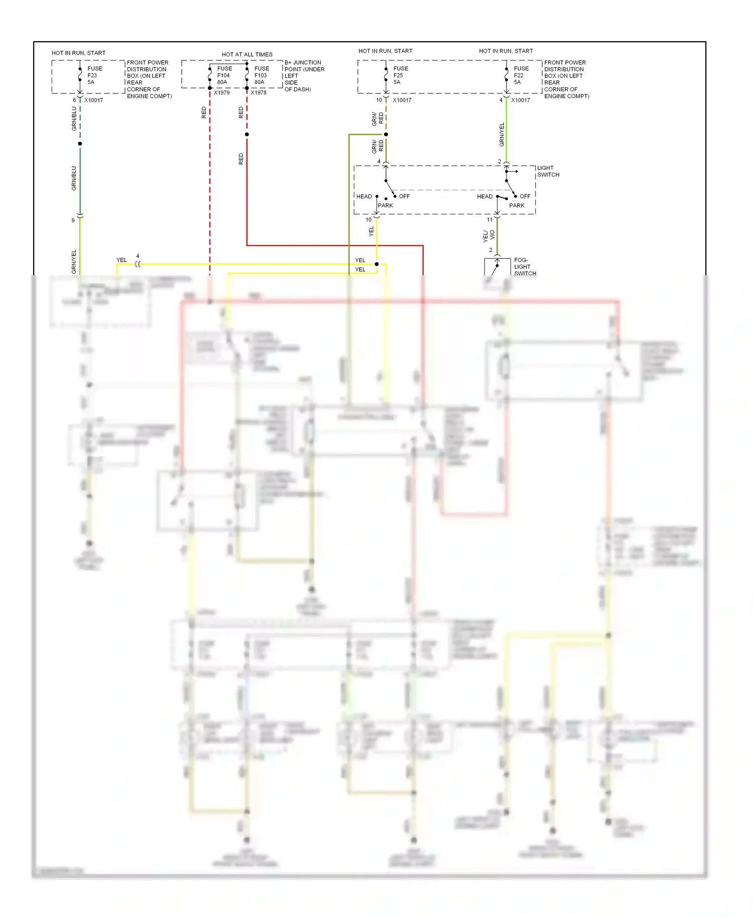 Wiring diagram grn/red for BMW Z3 E36 facelift (2000-2002) (3 of 7)