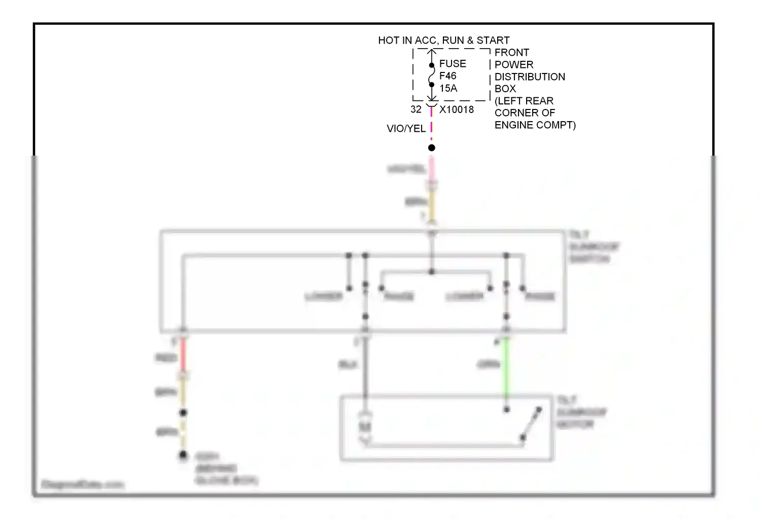 Wiring diagram lower raise for BMW Z3 E36 facelift (2000-2002) (1 of 1)
