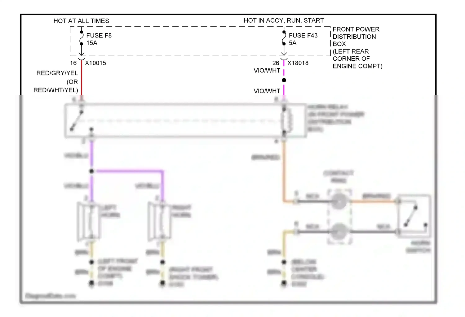 Wiring diagram vio/wht for BMW Z3 E36 facelift (2000-2002) (6 of 13)