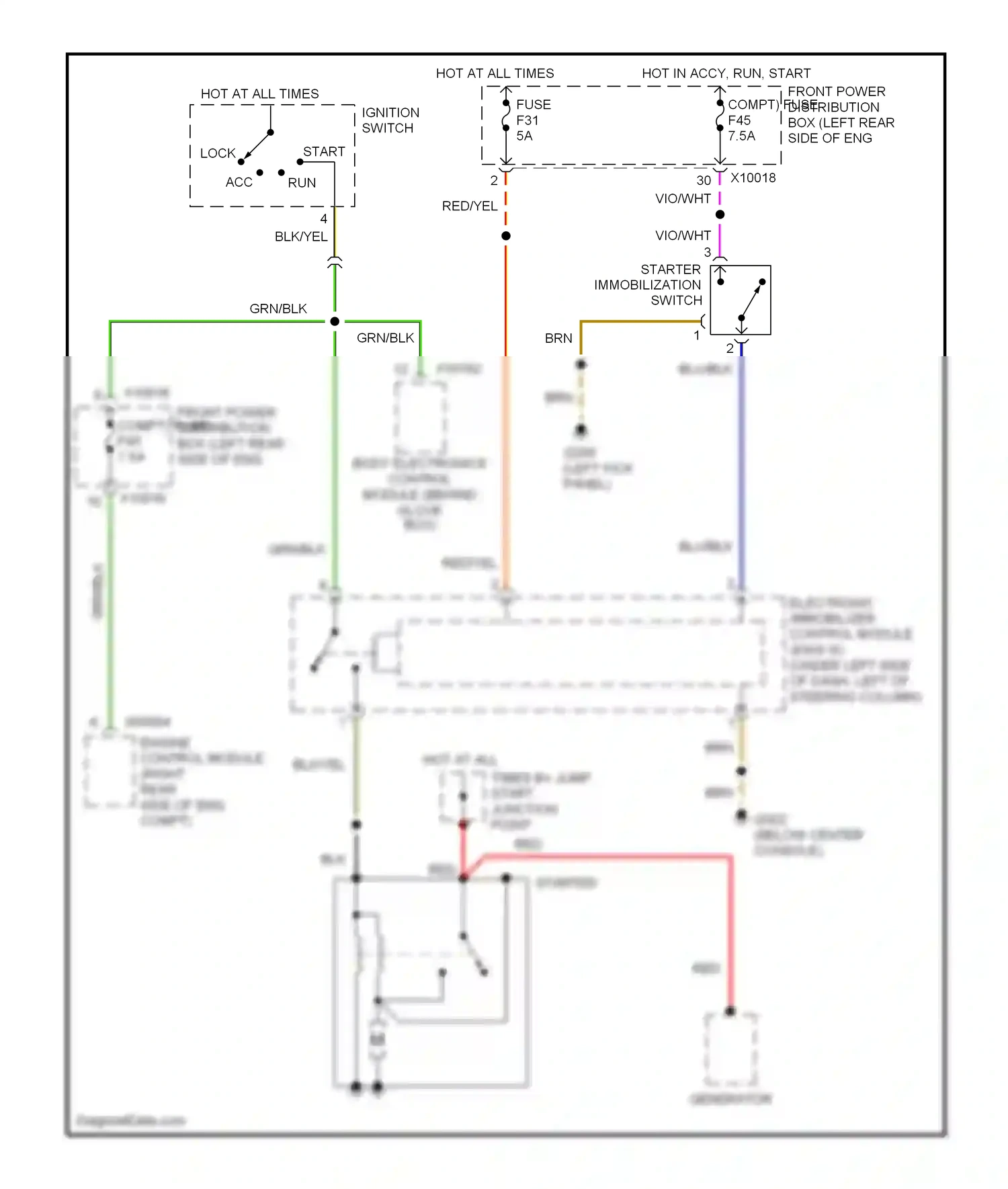 Wiring diagram vio/wht for BMW Z3 E36 facelift (2000-2002) (12 of 13)
