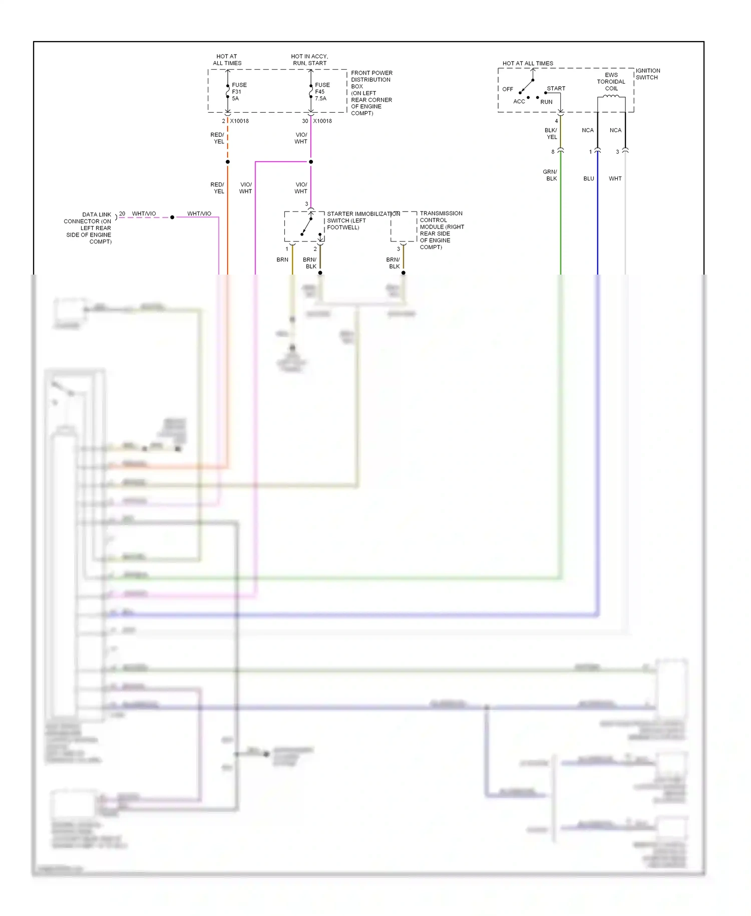 Wiring diagram wht for BMW Z3 E36 facelift (2000-2002) (6 of 34)