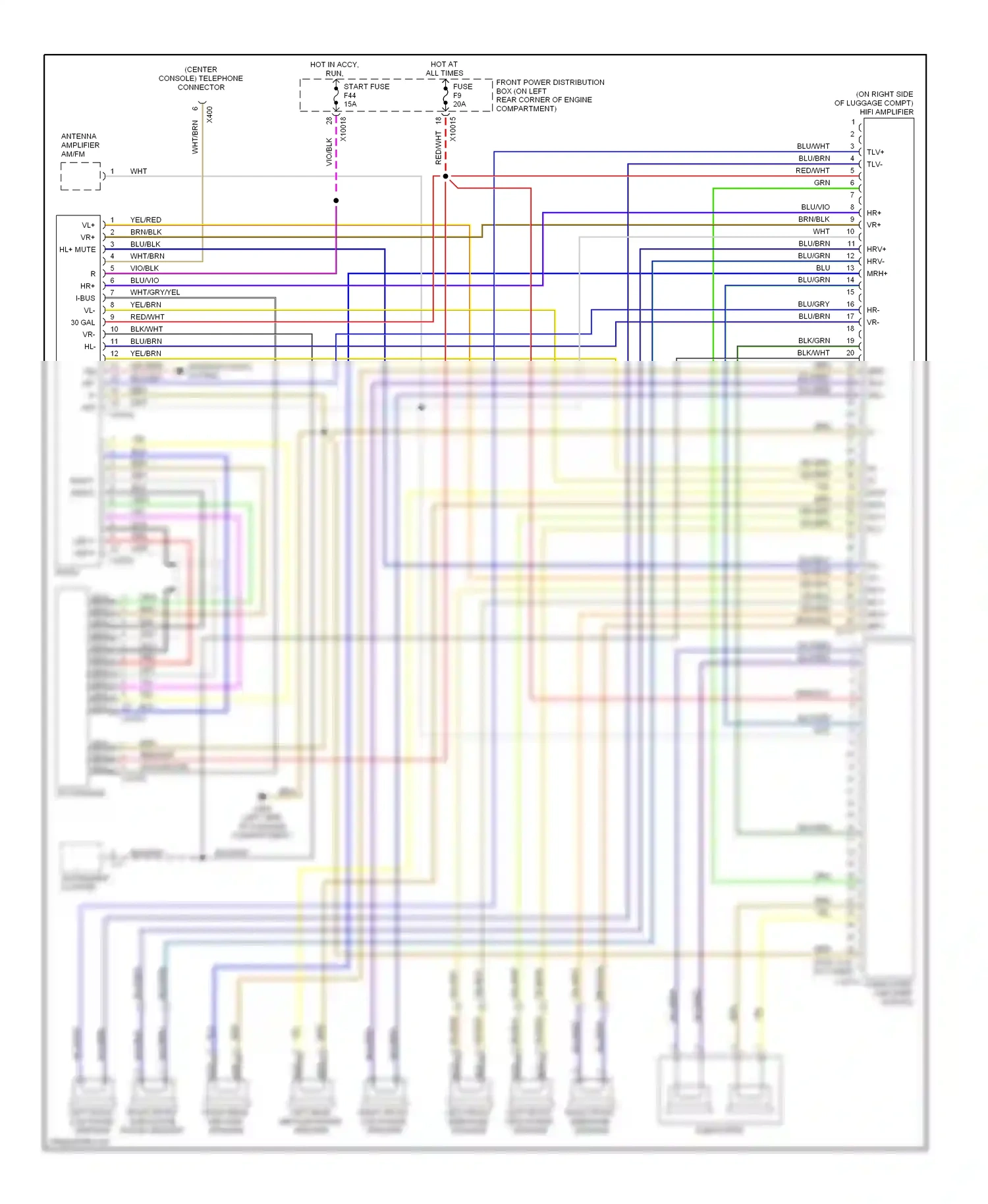 Wiring diagram yel/red for BMW Z3 E36 facelift (2000-2002) (2 of 4)