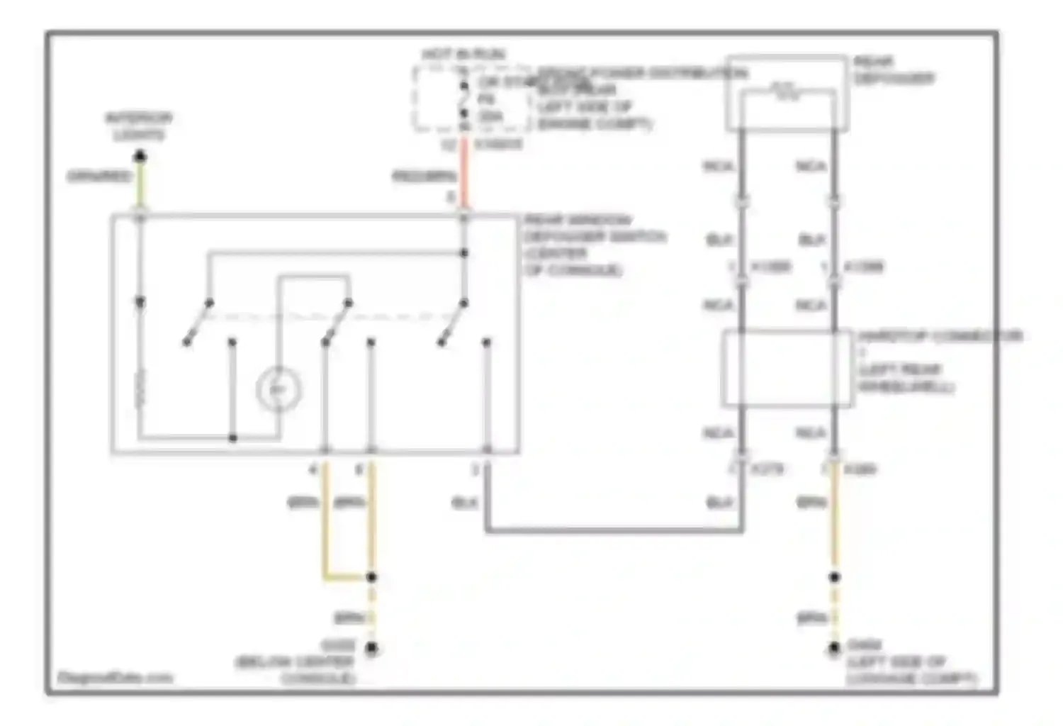Z3 BMW E36 (1995-2000): Defogger circuit, early production