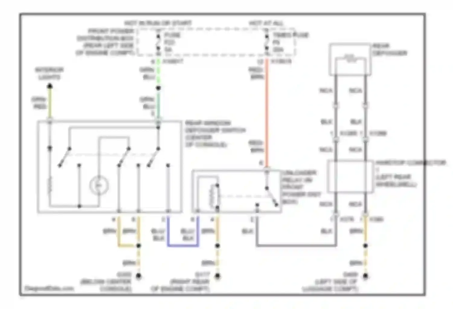Z3 BMW E36 (1995-2000): Defogger circuit, late production