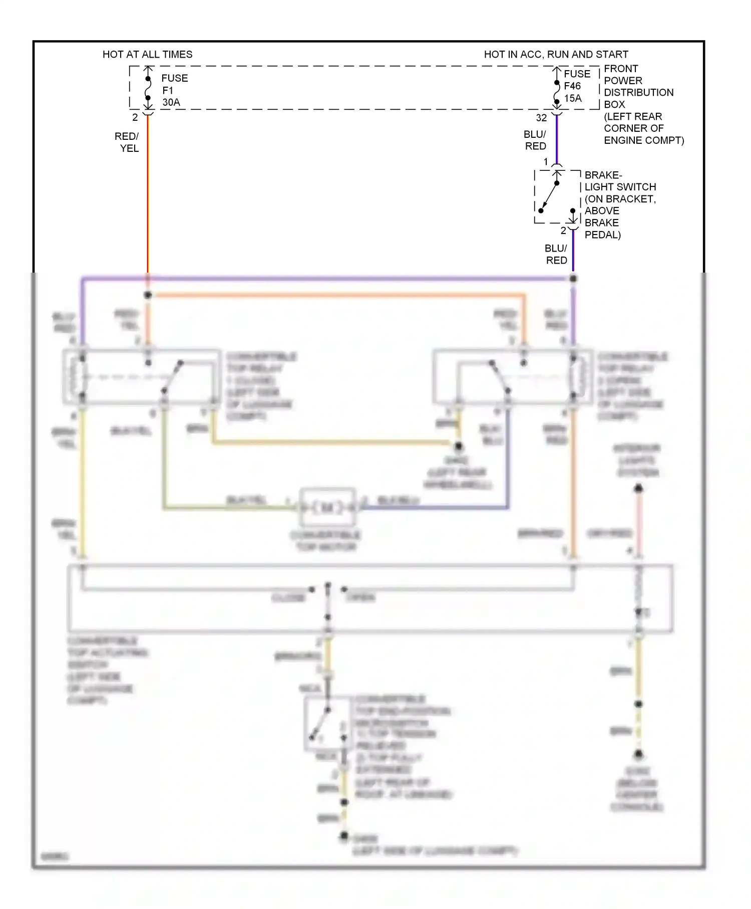 Wiring diagram blk/blu for BMW Z3 E36 (1995-2000) (4 of 12)