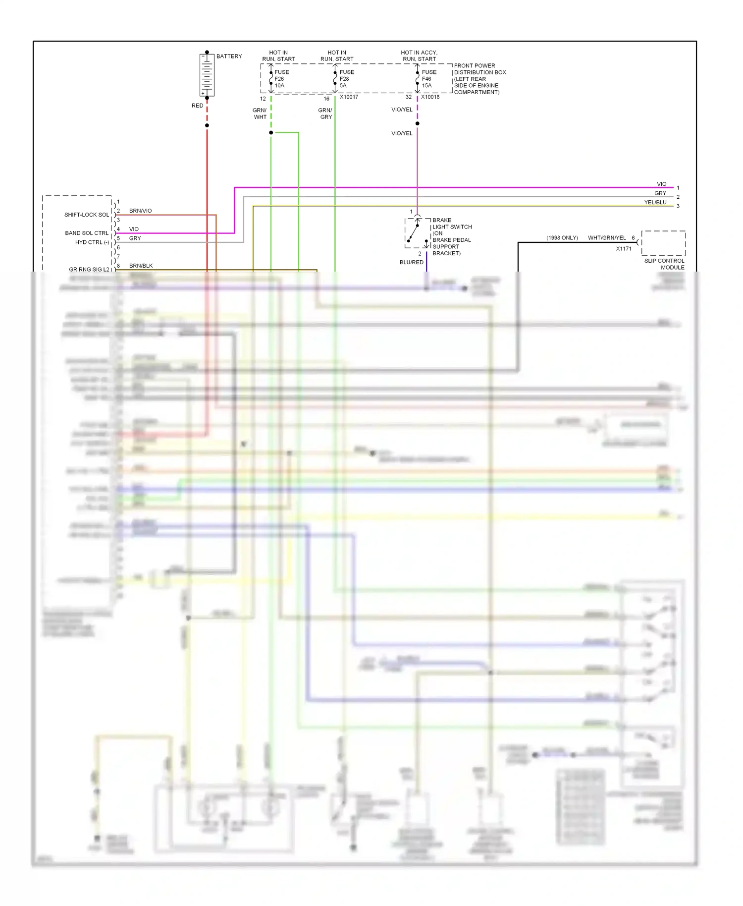 Wiring diagram brn/blk for BMW Z3 E36 (1995-2000) (12 of 18)