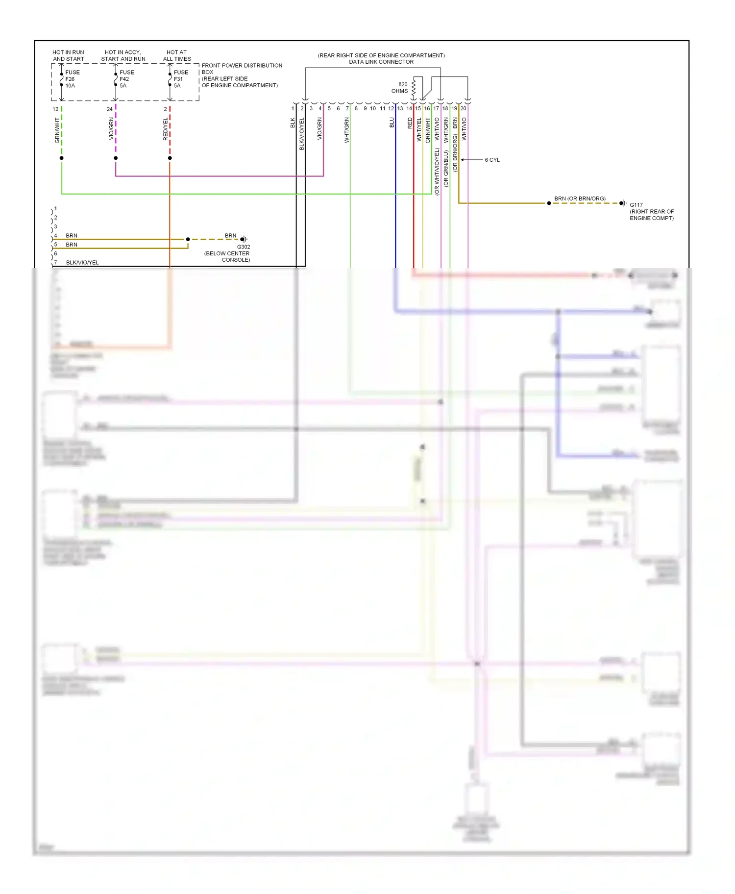Wiring diagram electronic immobilizer control module for BMW Z3 E36 (1995-2000) (1 of 5)