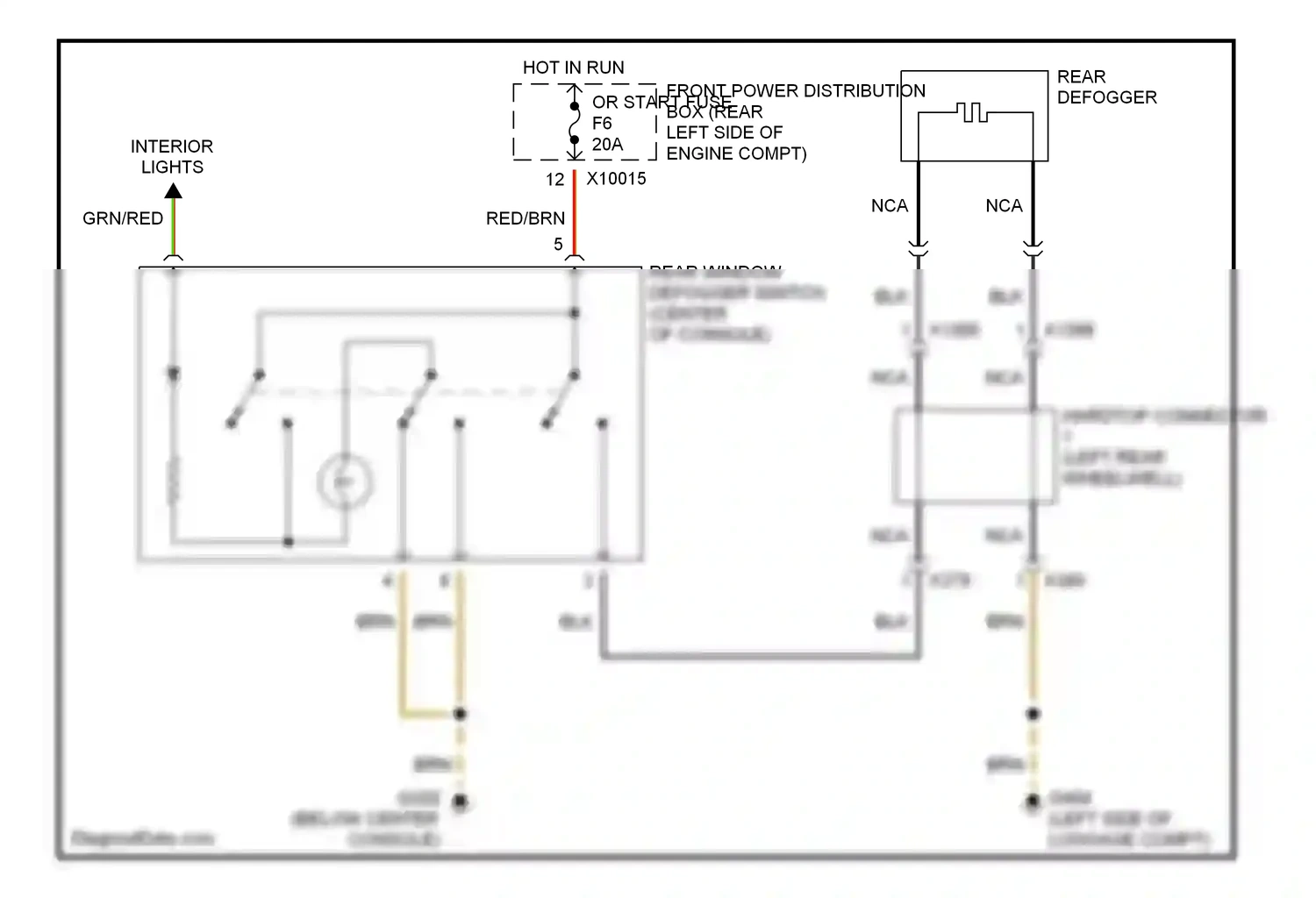 Wiring diagram interior lights for BMW Z3 E36 (1995-2000) (1 of 3)