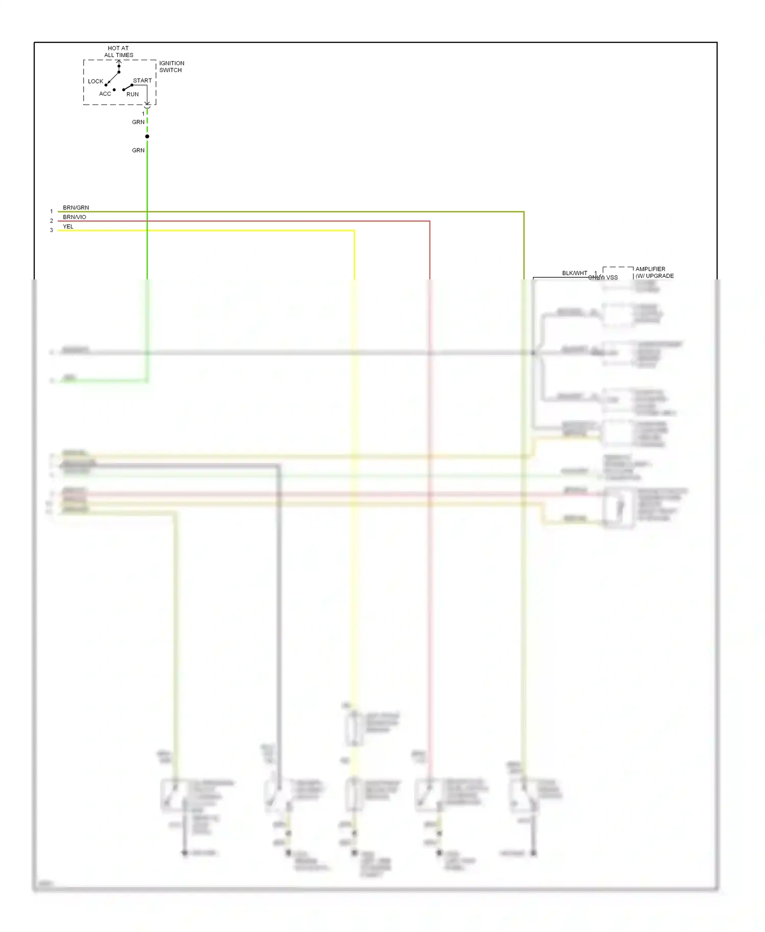 BMW Z3 E36 (1995-2000) (left kick panel) wiring diagram  (12 of 18)