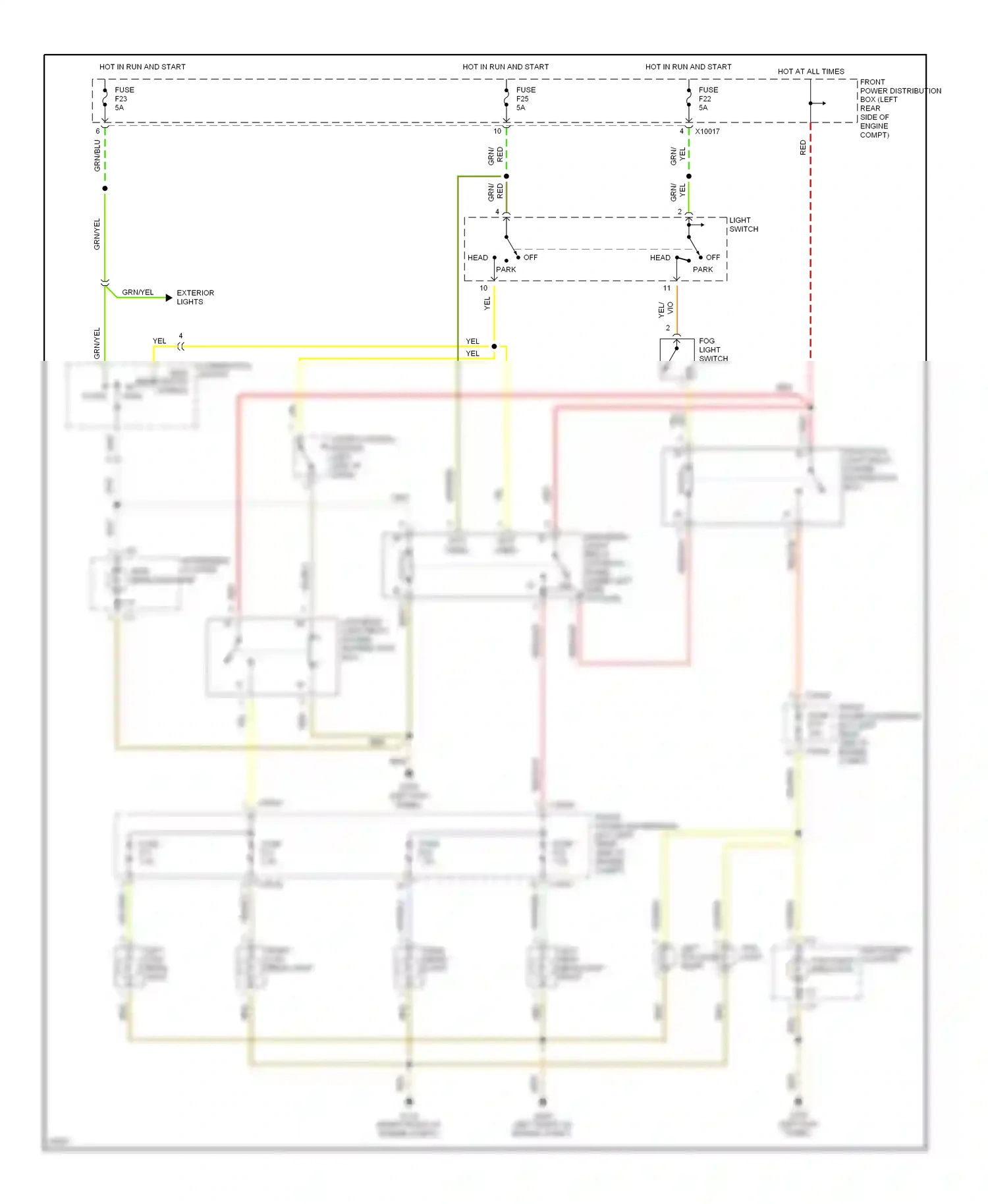 BMW Z3 E36 (1995-2000) (left kick panel) wiring diagram  (9 of 18)