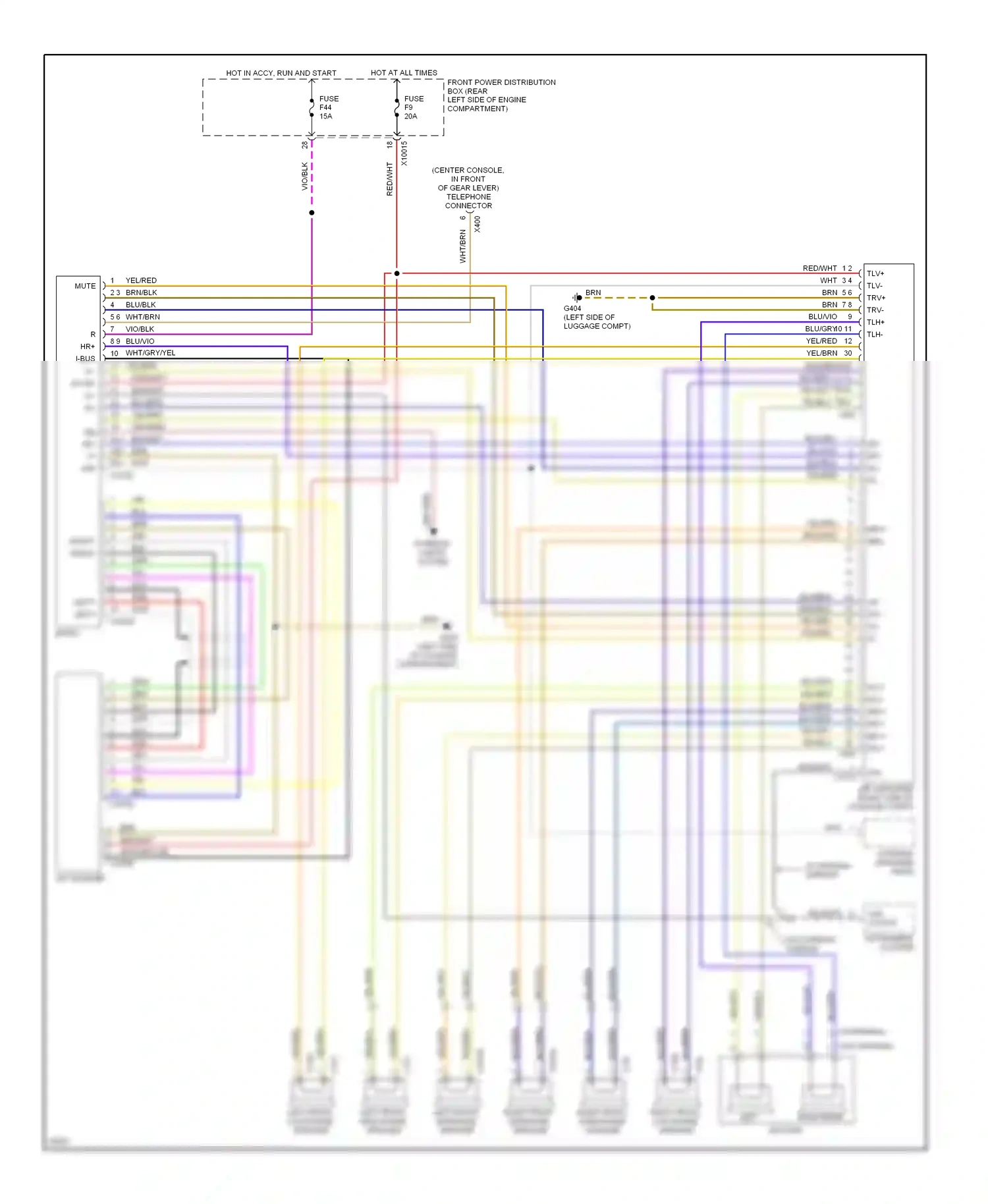 BMW Z3 E36 (1995-2000) left wiring diagram  (2 of 2)