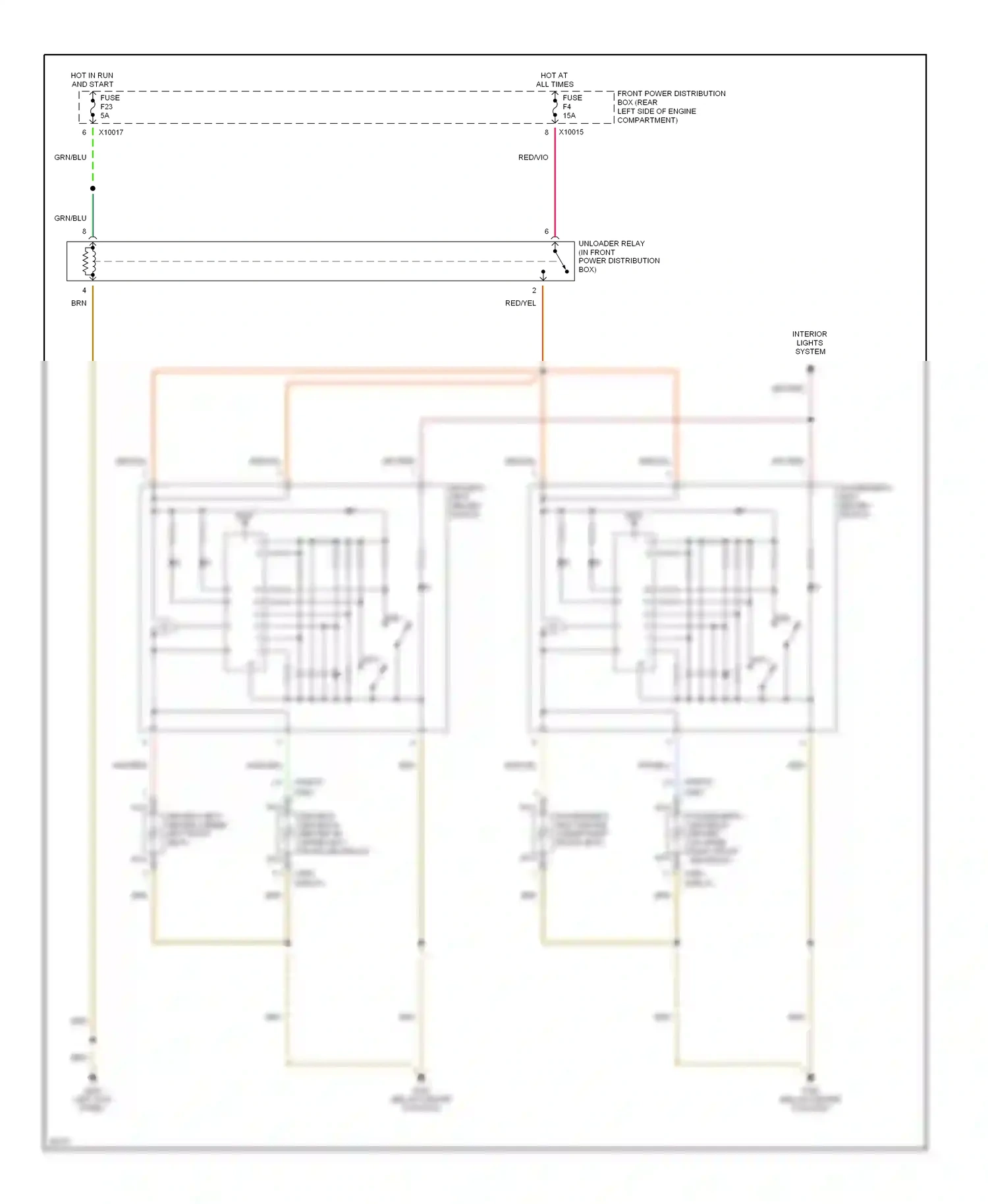 Wiring diagram red/vio for BMW Z3 E36 (1995-2000) (1 of 2)