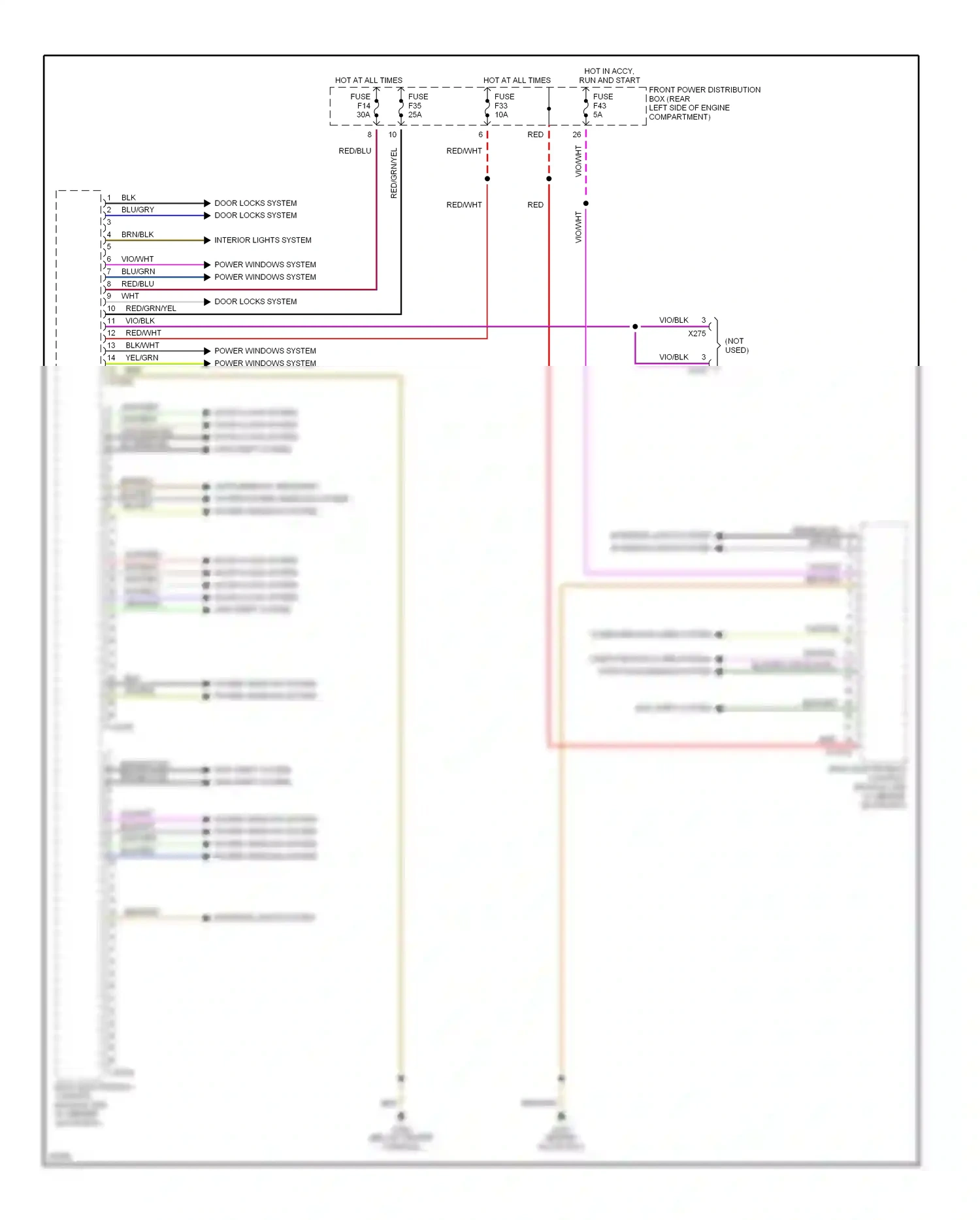 Wiring diagram yel/grn for BMW Z3 E36 (1995-2000) (2 of 6)