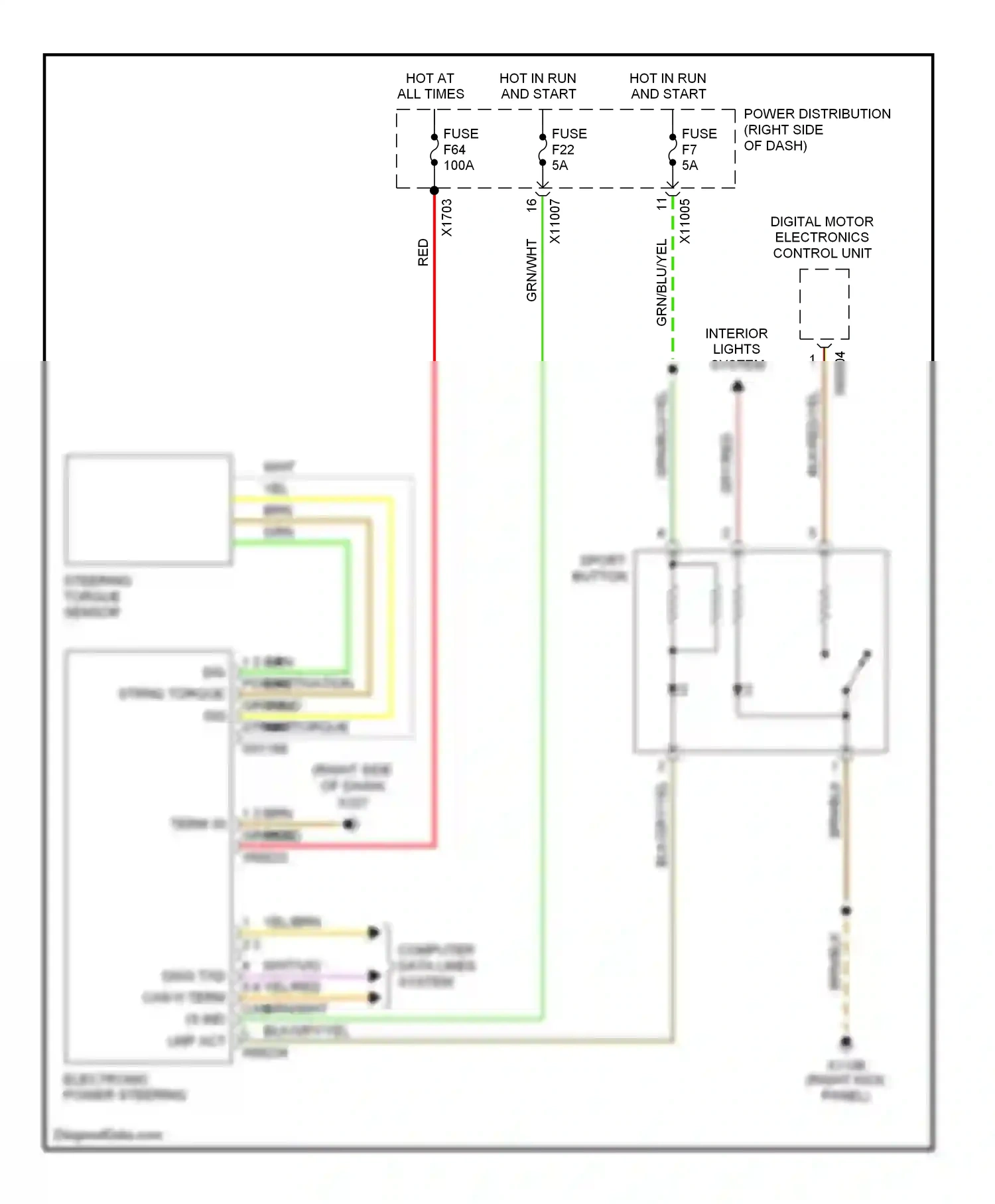 Wiring diagram 1 2 ground term 30 for BMW Z4 E85/E86 facelift (2005-2009) (1 of 1)