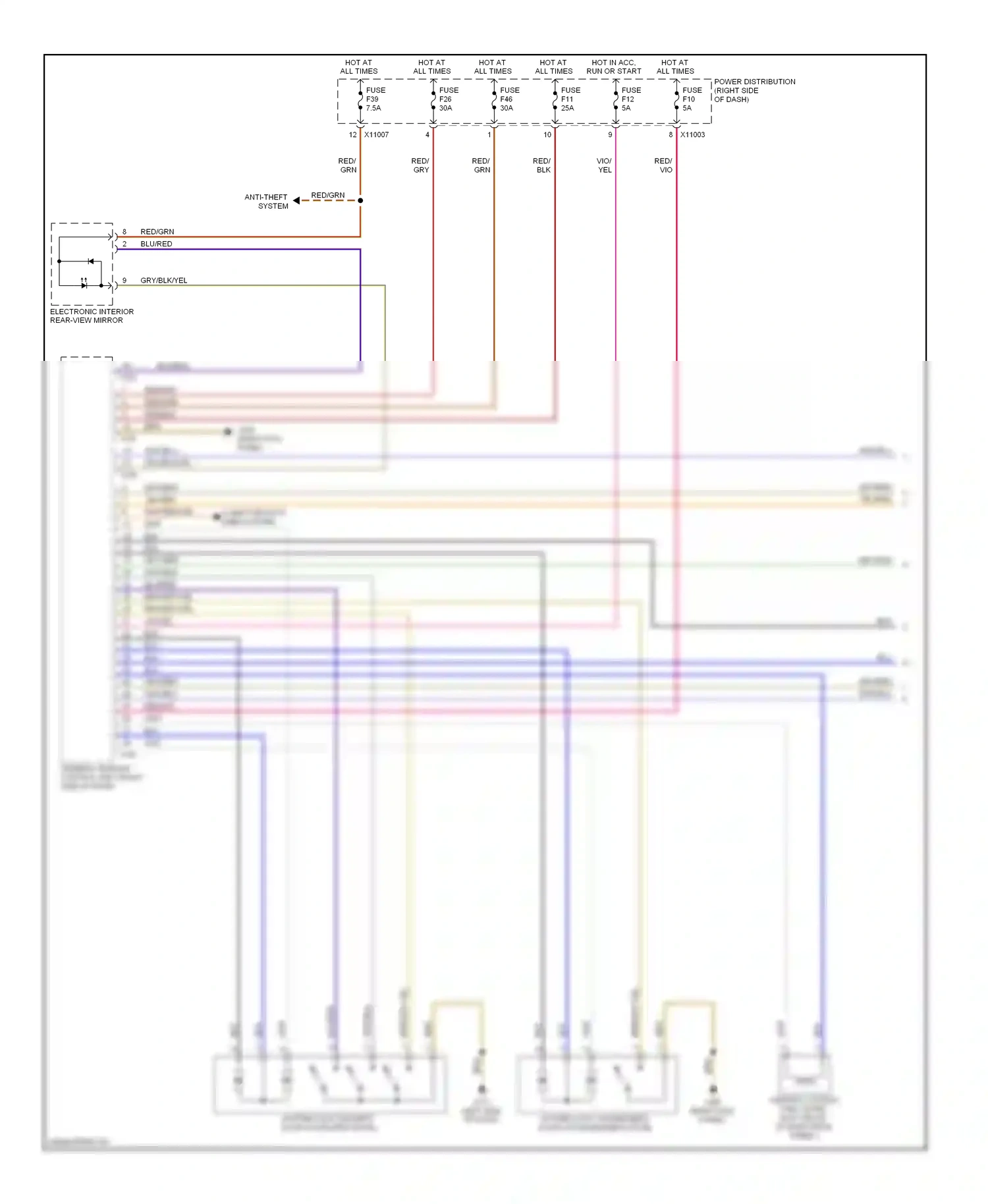 Wiring diagram anti-theft system for BMW Z4 E85/E86 facelift (2005-2009) (2 of 3)