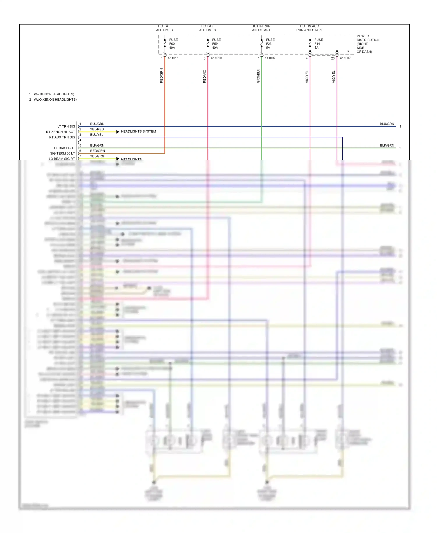 Wiring diagram blu/brn for BMW Z4 E85/E86 facelift (2005-2009) (3 of 15)