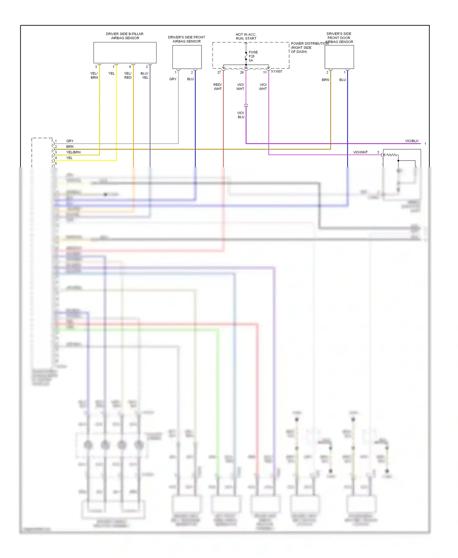 Wiring diagram blu/grn for BMW Z4 E85/E86 facelift (2005-2009) (5 of 6)