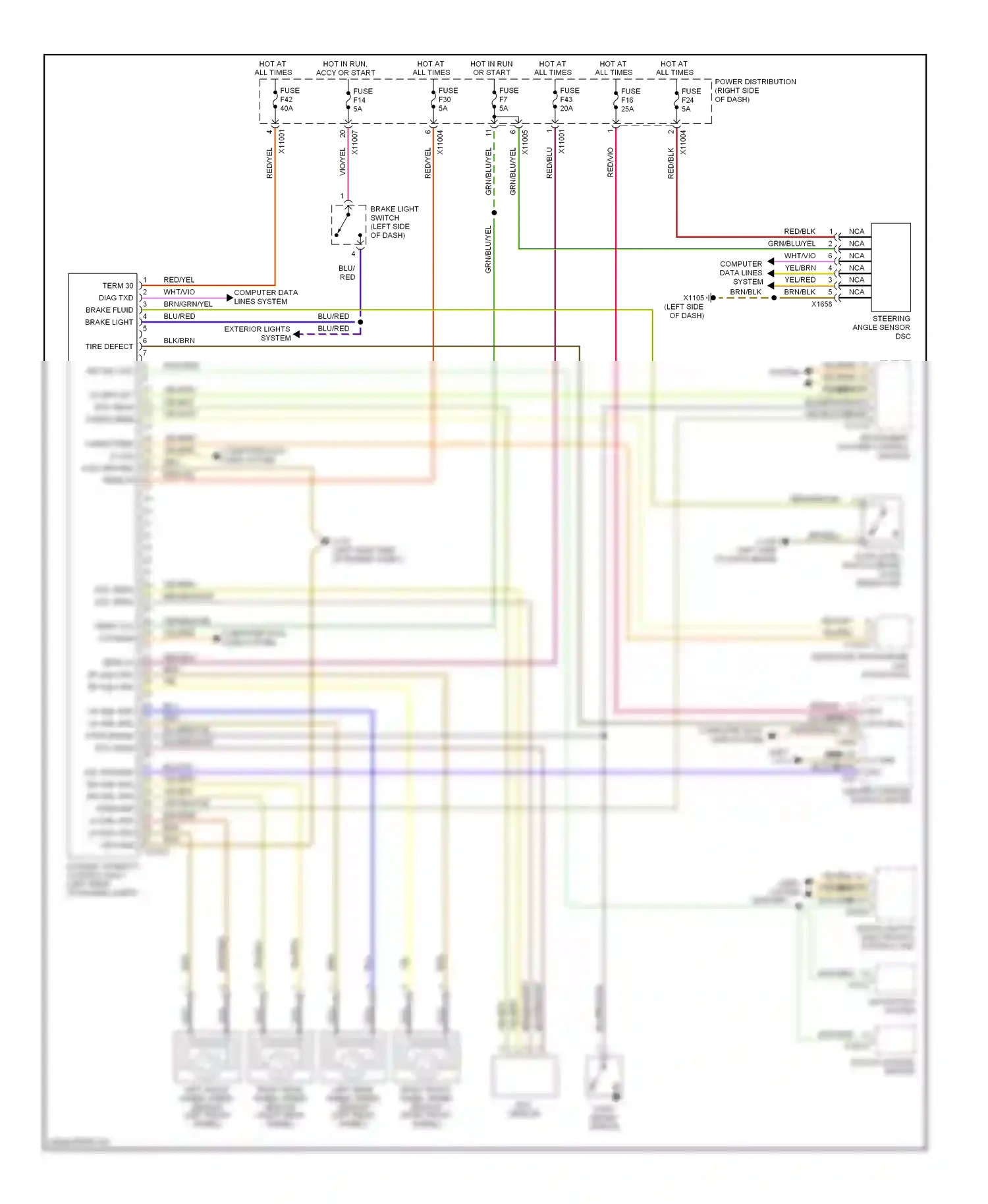 Wiring diagram center console switch center for BMW Z4 E85/E86 facelift (2005-2009) (1 of 8)