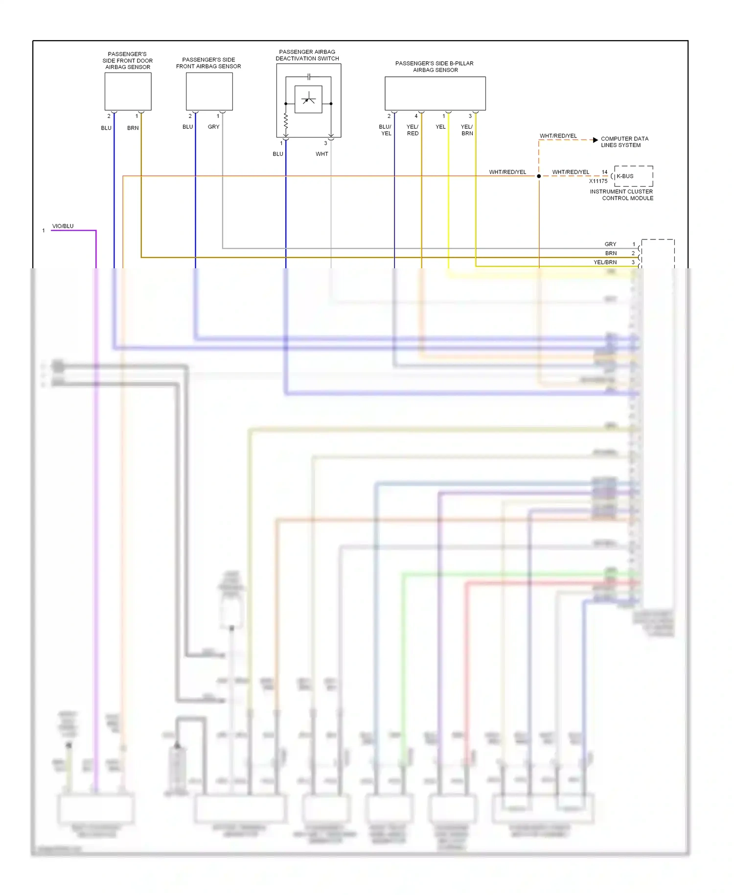 Wiring diagram computer data lines system for BMW Z4 E85/E86 facelift (2005-2009) (31 of 34)