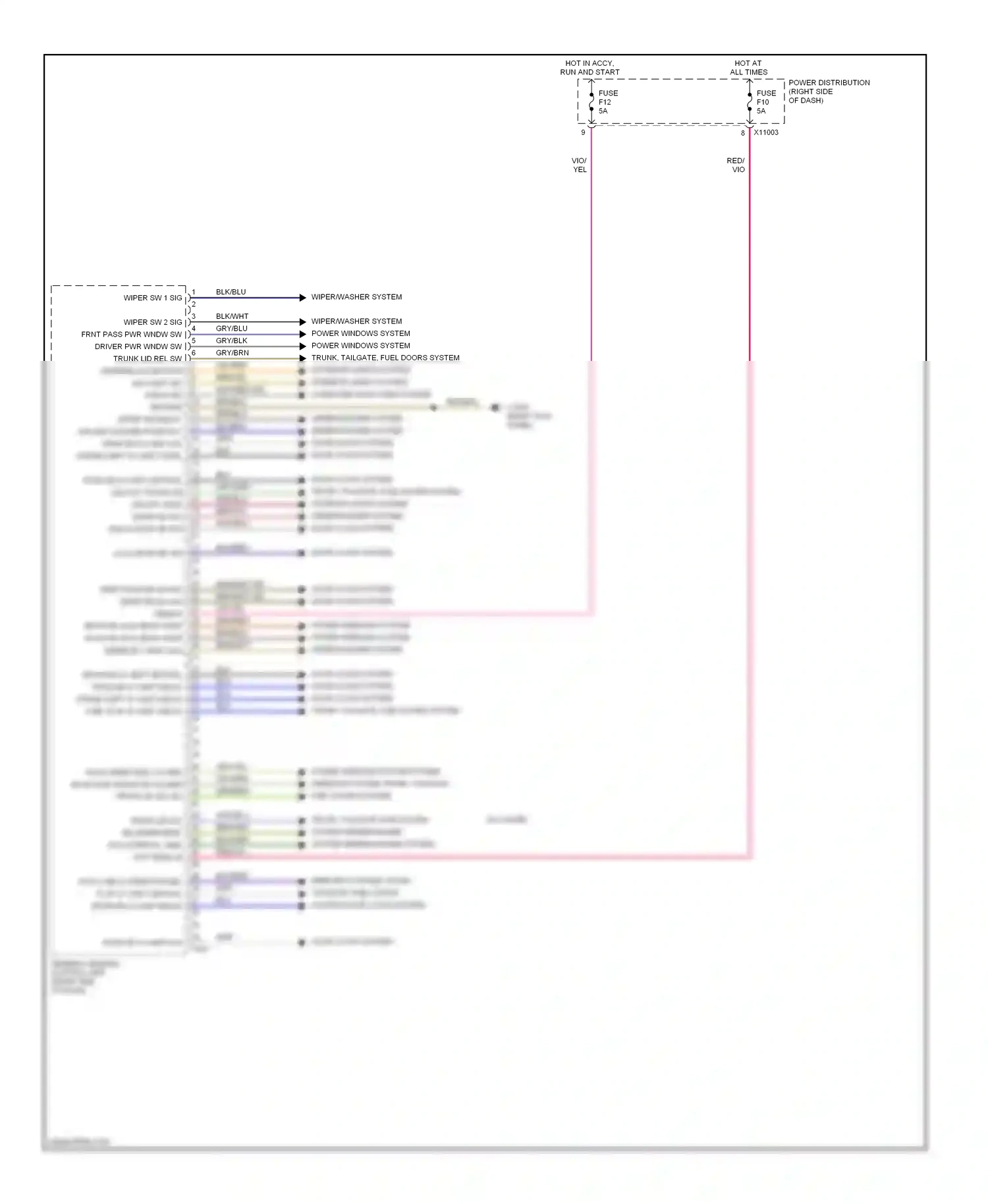 Wiring diagram door locks system door locks system for BMW Z4 E85/E86 facelift (2005-2009) (1 of 1)