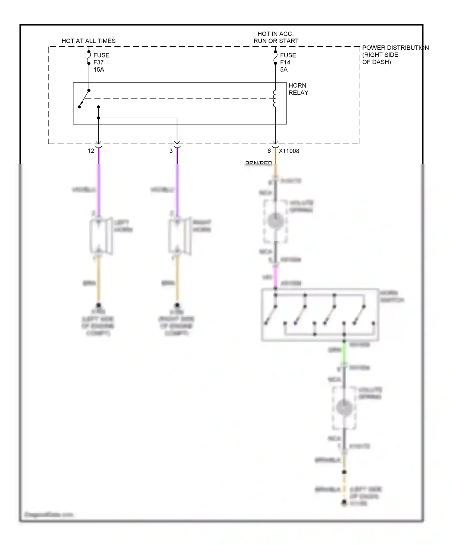 Wiring diagram vio/blu for BMW Z4 E85/E86 facelift (2005-2009) (1 of 3)