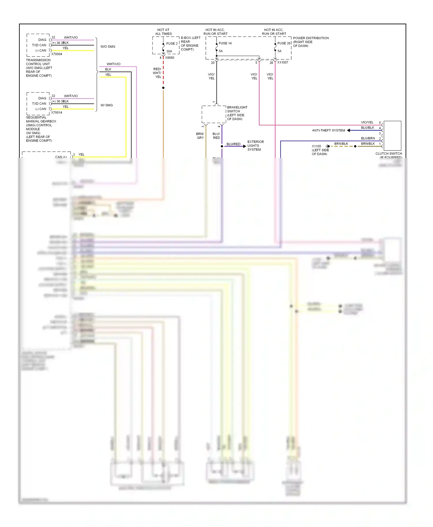 Wiring diagram blu/blk for BMW Z4 E85/E86 (2002-2005) (3 of 14)