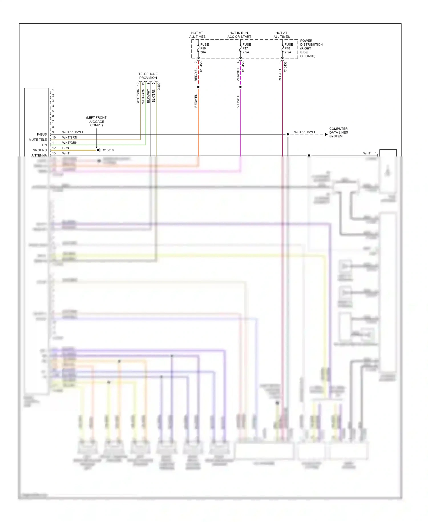 Wiring diagram blu/gry for BMW Z4 E85/E86 (2002-2005) (5 of 5)