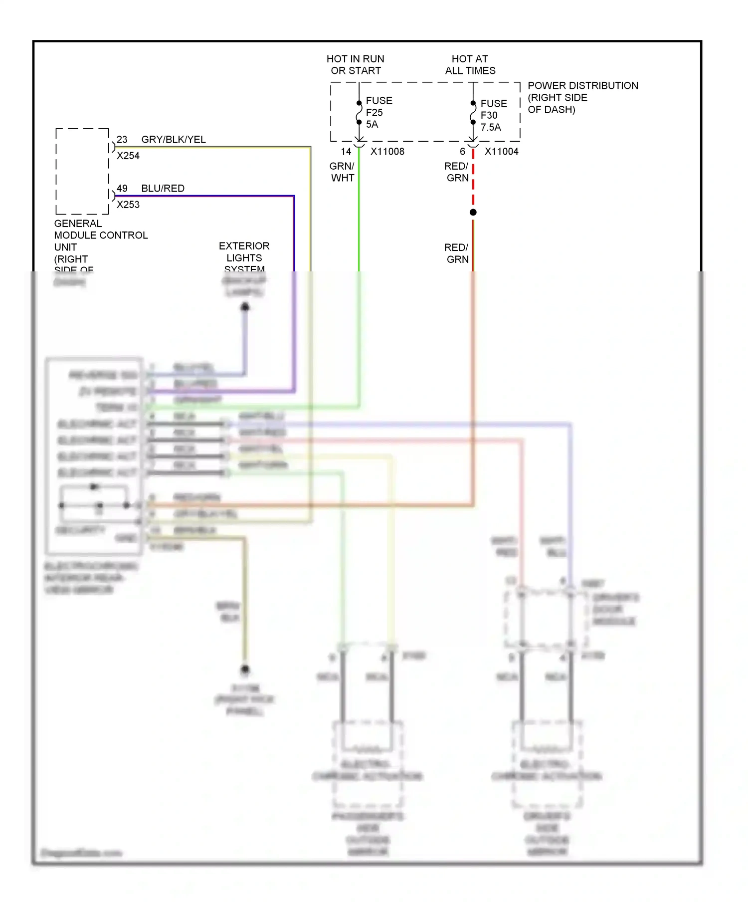 Wiring diagram blu/red for BMW Z4 E85/E86 (2002-2005) (11 of 27)