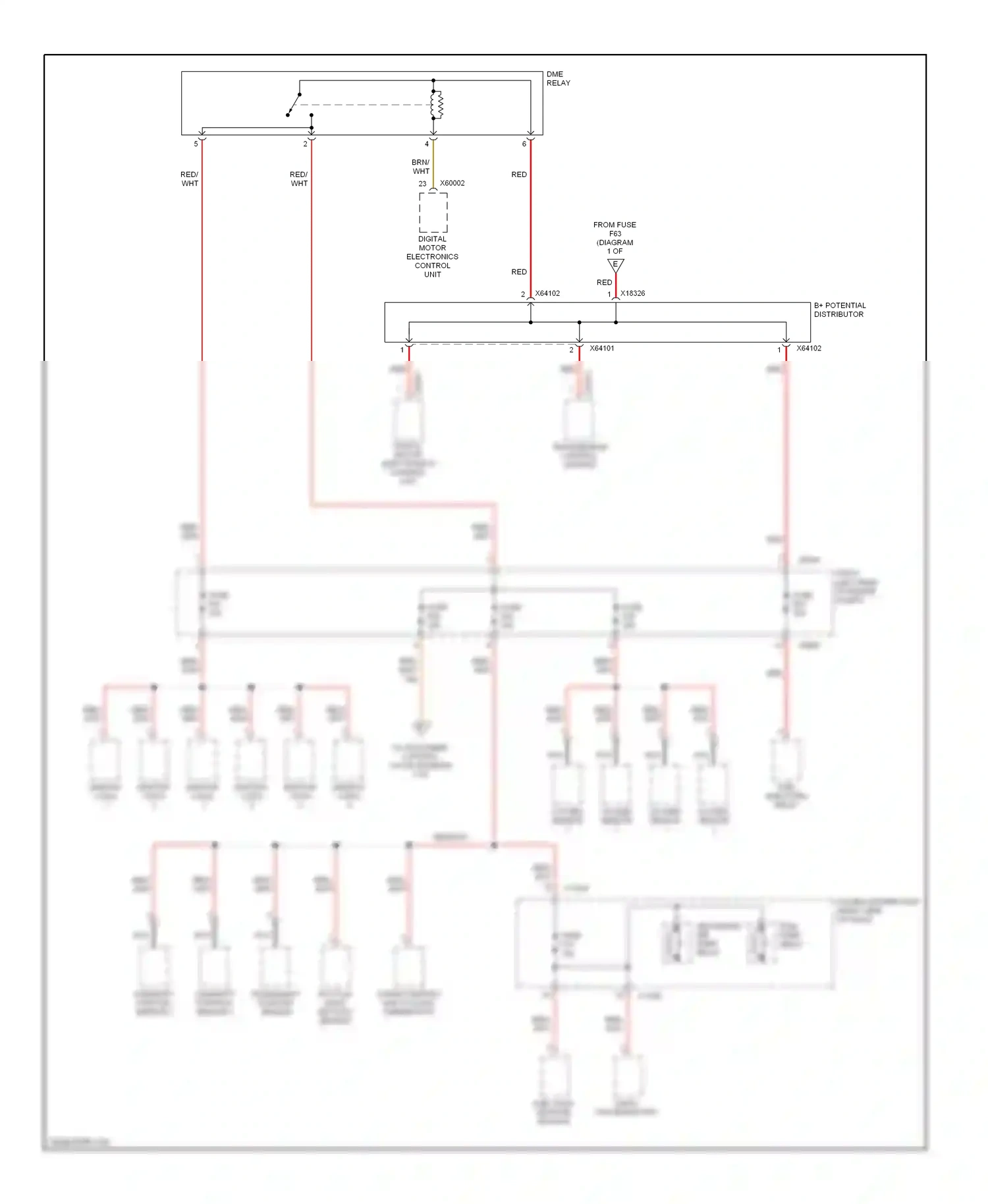 Wiring diagram camshaft position sensor 2 for BMW Z4 E85/E86 (2002-2005) (1 of 1)