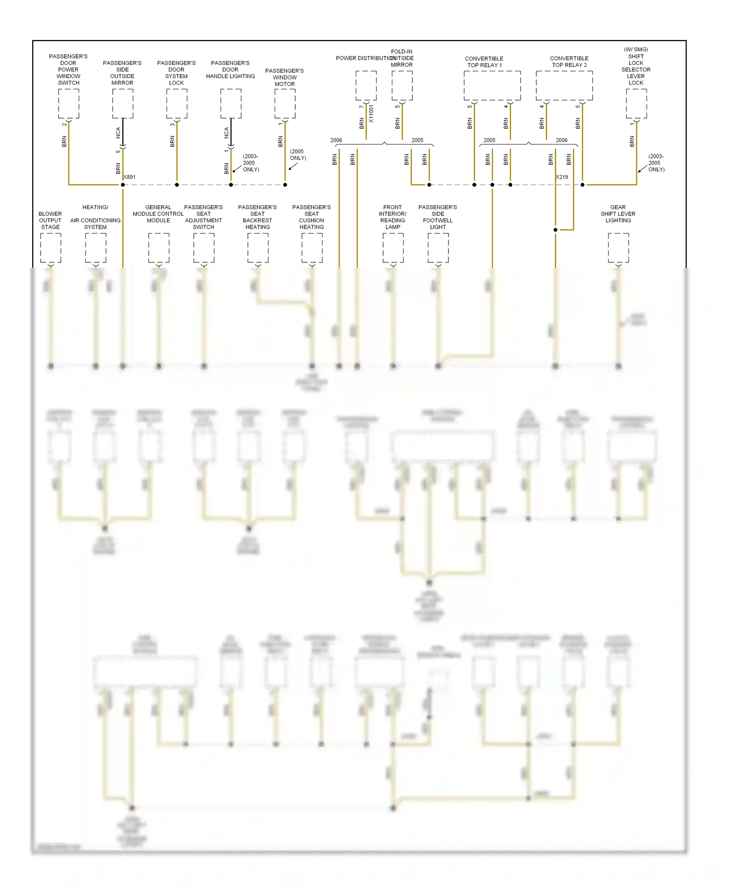 Wiring diagram convertible top relay 2 for BMW Z4 E85/E86 (2002-2005) (1 of 1)
