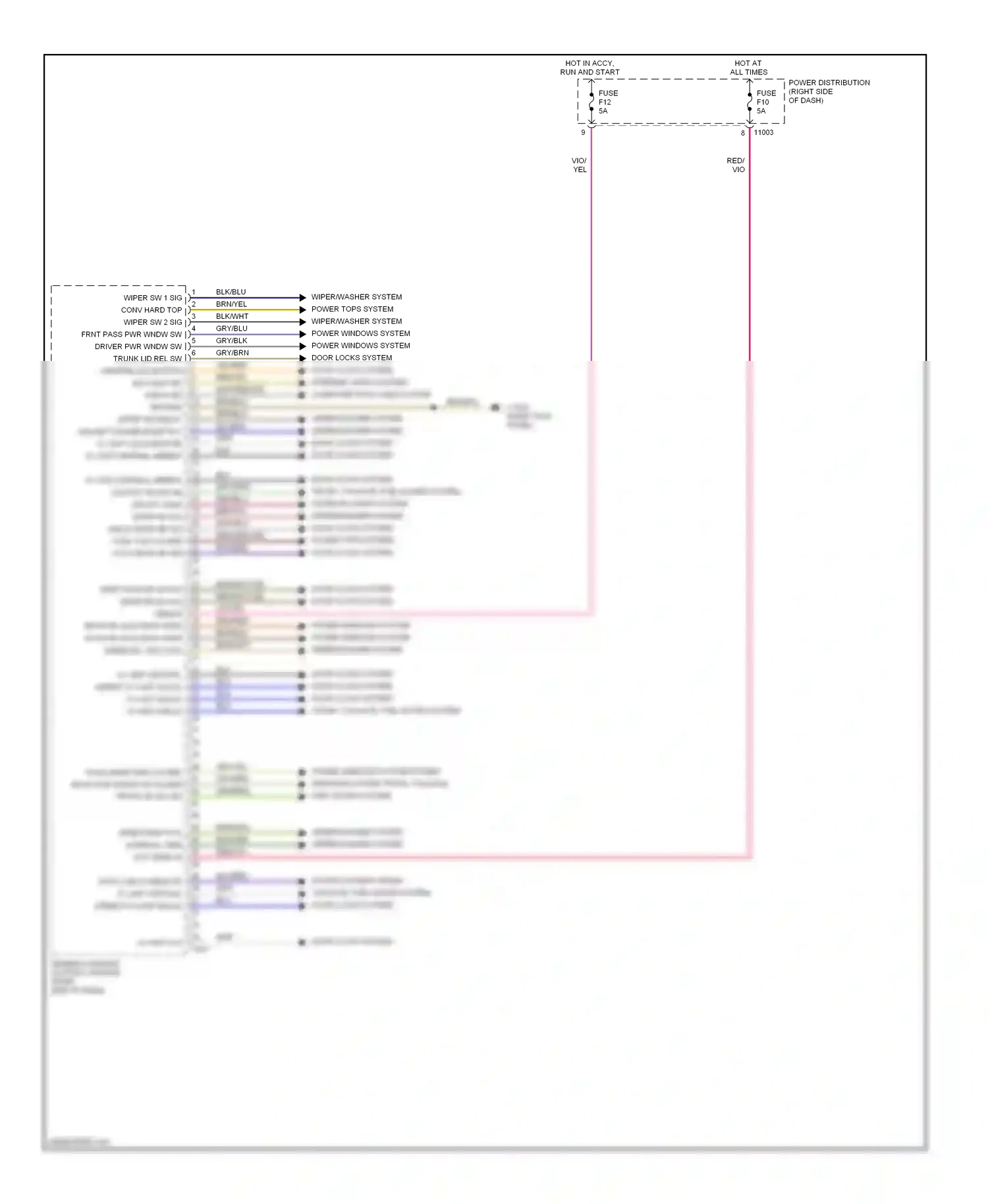 Wiring diagram gry/grn for BMW Z4 E85/E86 (2002-2005) (1 of 5)